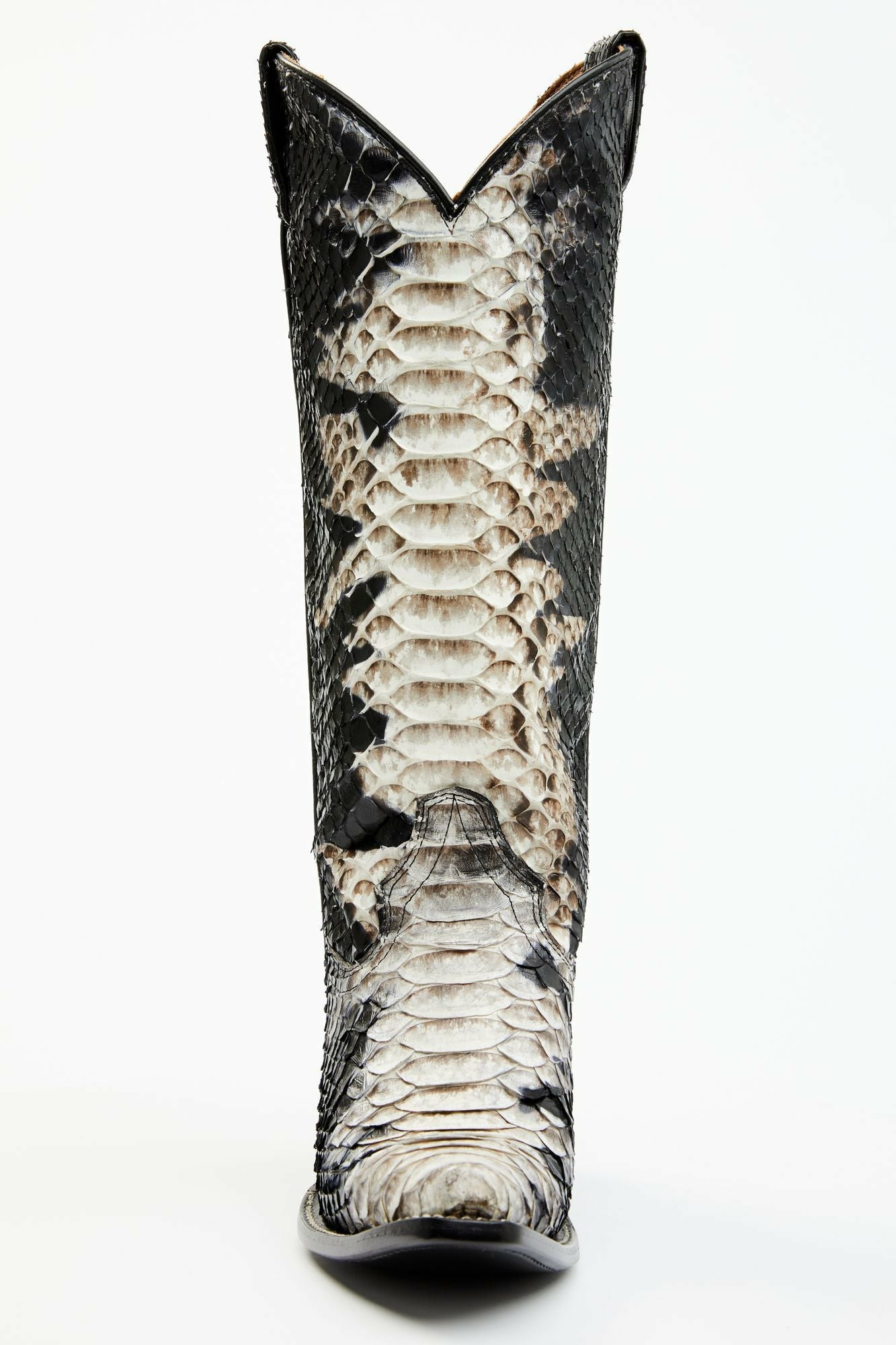 Idyllwind Stunner Exotic Python Western Boots - Snip Toe Black/white