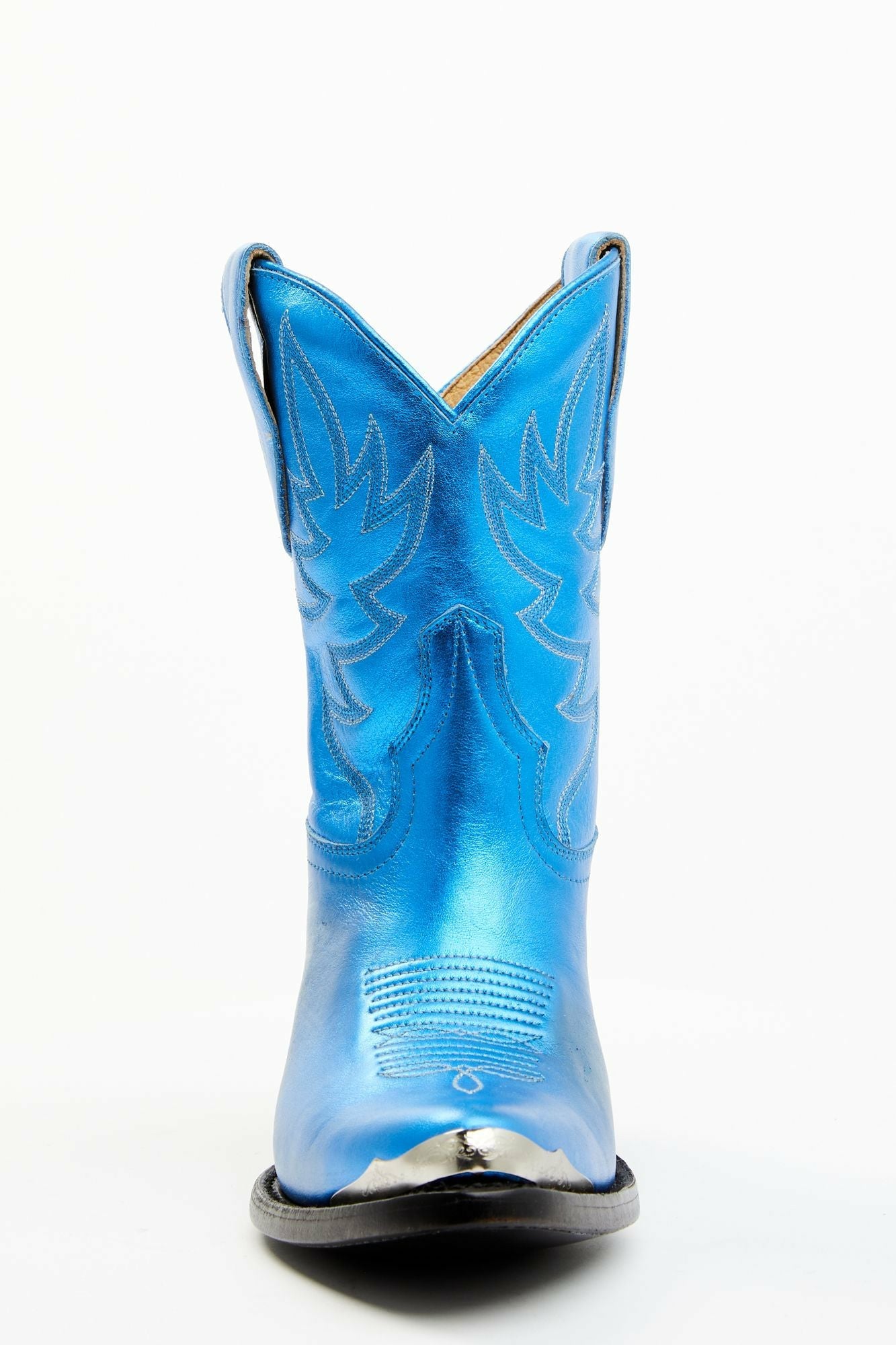 Idyllwind Wheels Metallic Royale Leather Western Booties - Round Toe Royal Blue