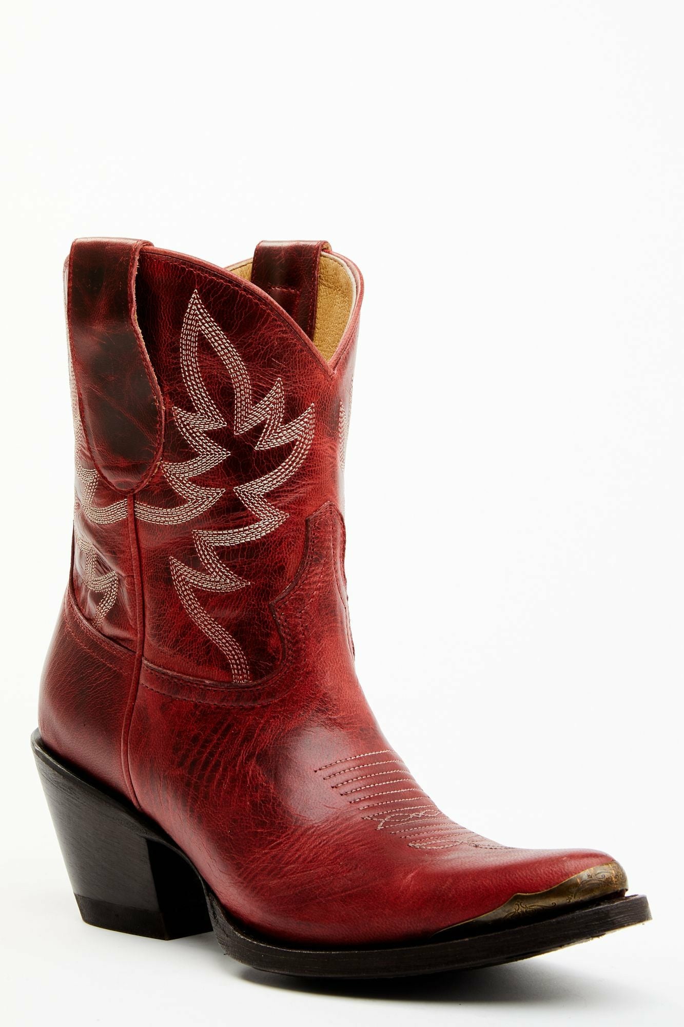 Idyllwind Wheels Red Leather Western Booties - Round Toe Red