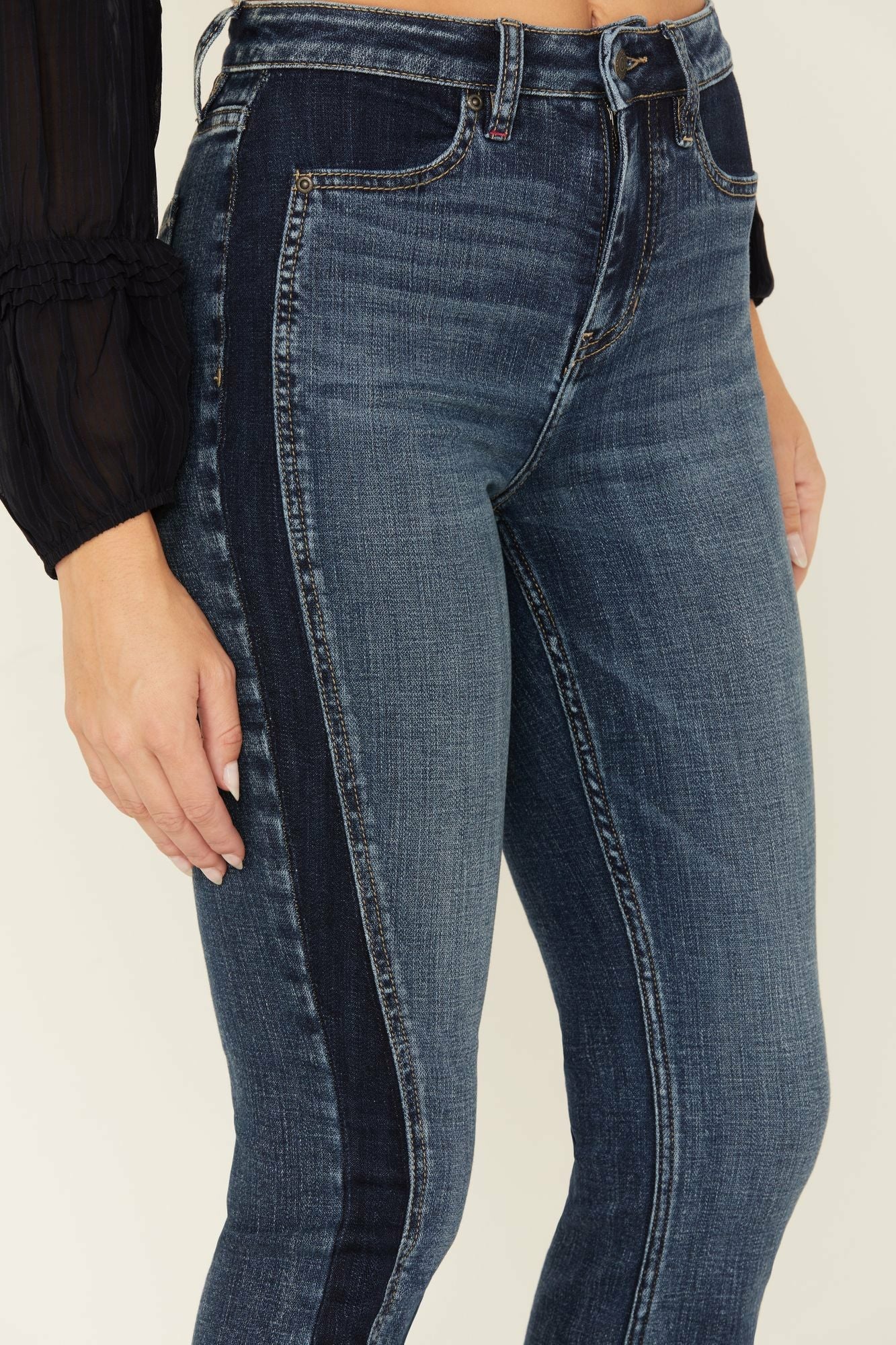 Idyllwind Holland Medium Wash Contrast Panels High Risin' Stretch Bootcut Jeans Medium Wash