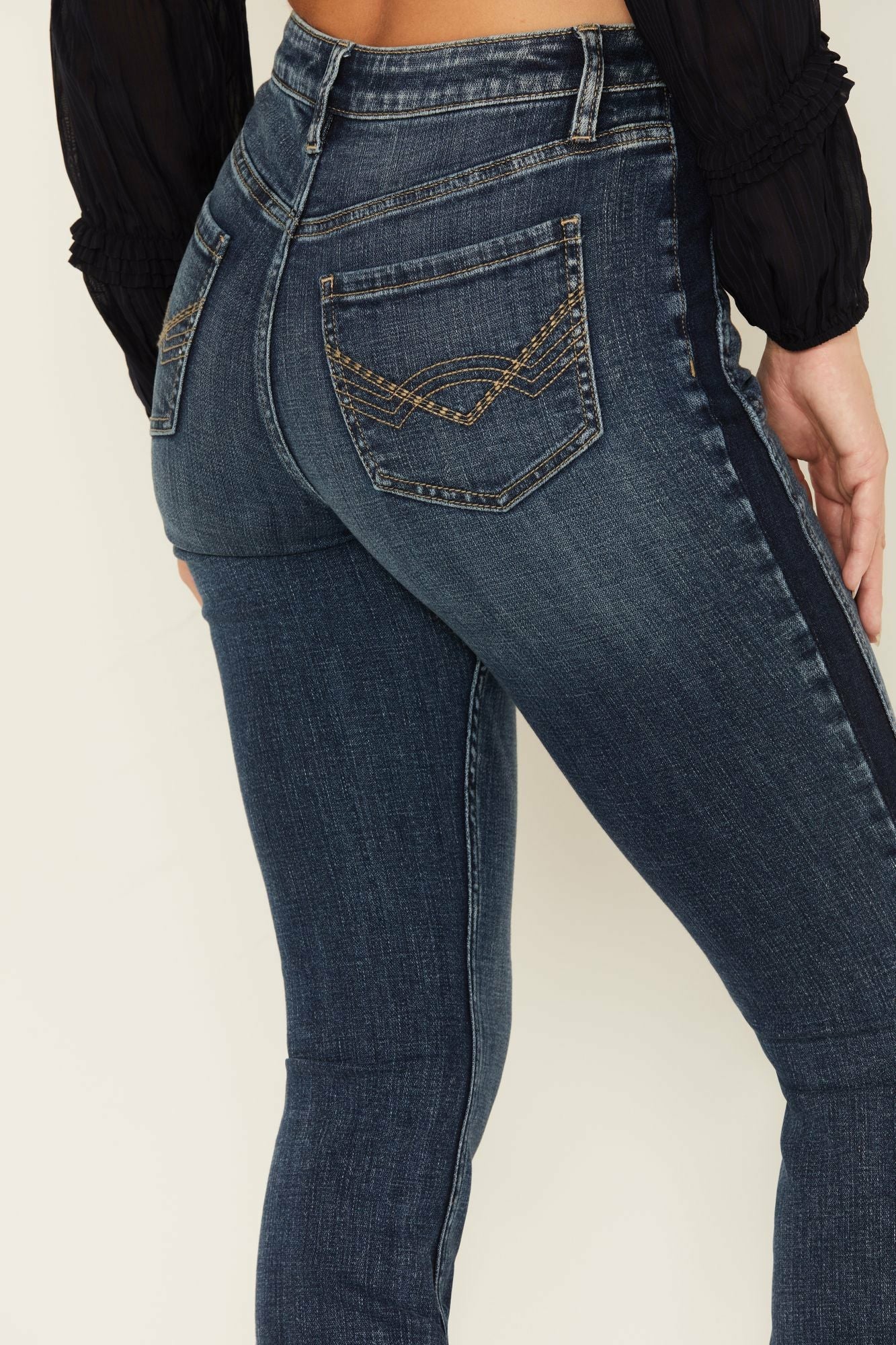 Idyllwind Holland Medium Wash Contrast Panels High Risin' Stretch Bootcut Jeans Medium Wash