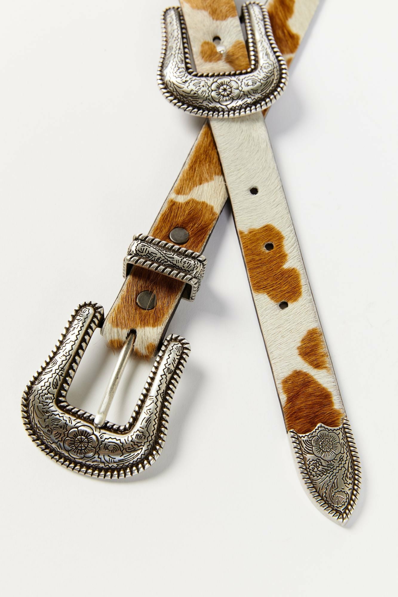Idyllwind Double Down Western Double Buckle Belt Brown