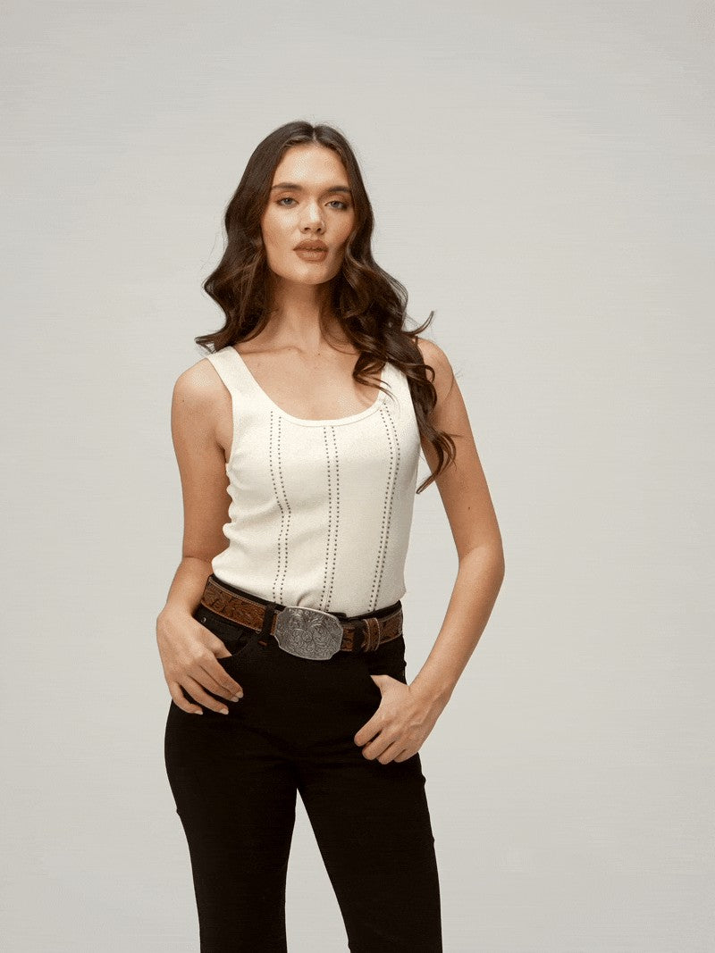 Idyllwind Westerly Drive Brown Tooled Belt Tan