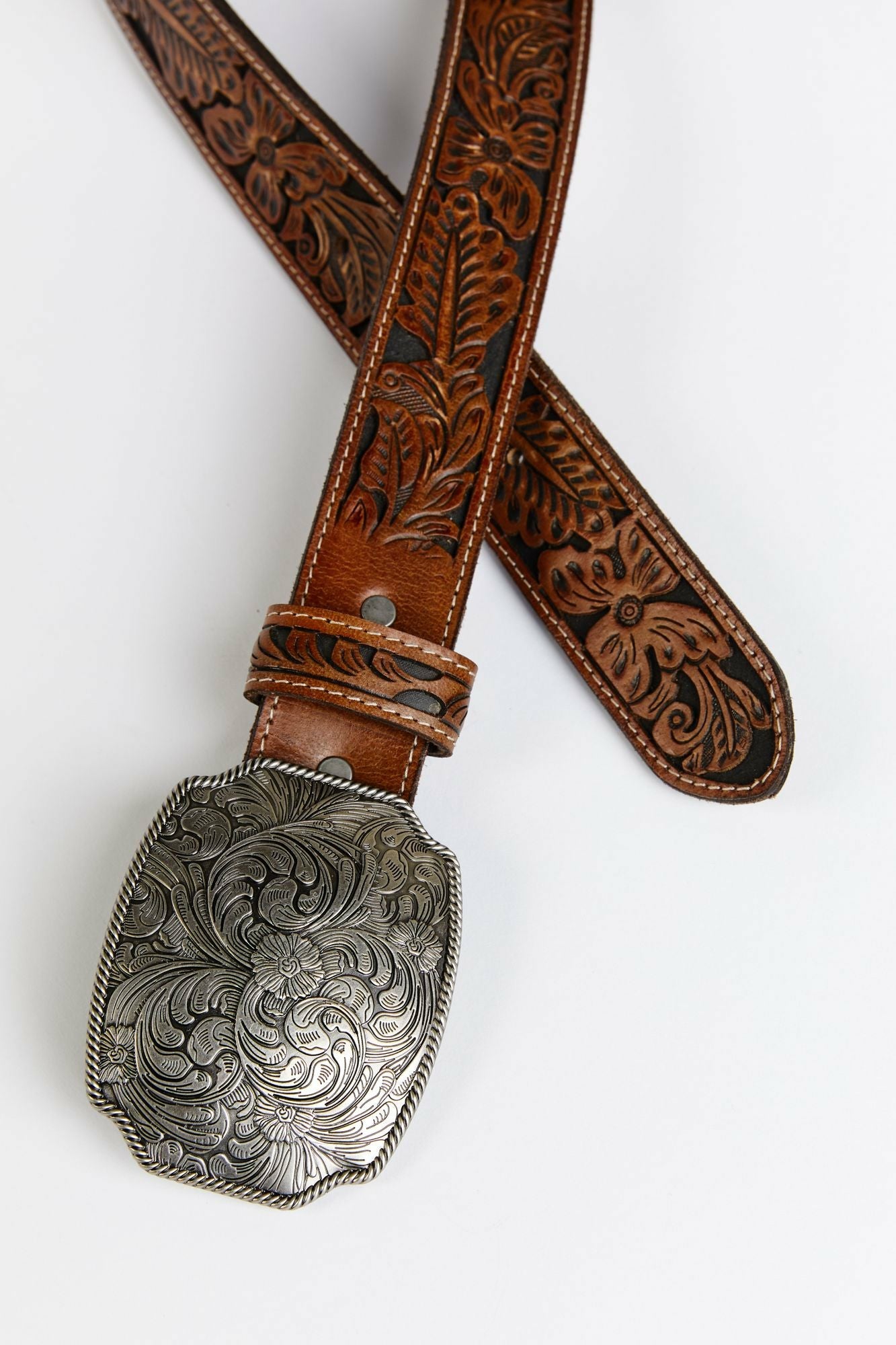 Idyllwind Westerly Drive Brown Tooled Belt Tan