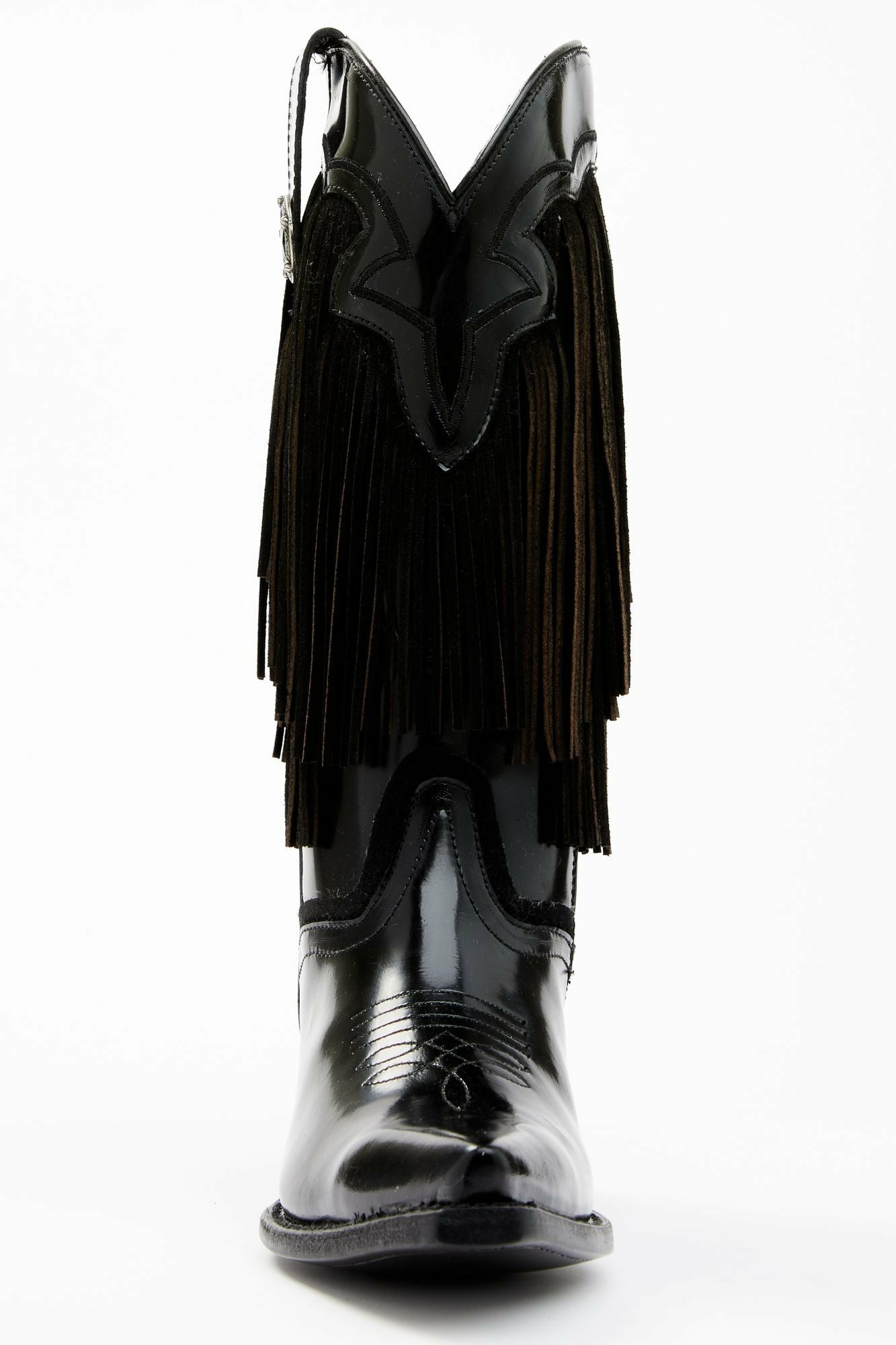 Idyllwind Trooper Fringe Western Boots - Snip Toe Black