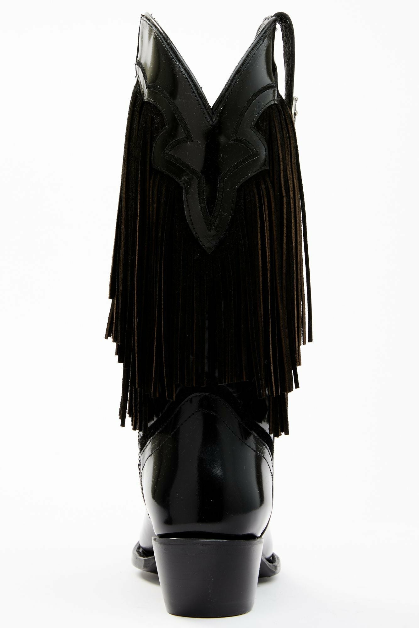 Idyllwind Trooper Fringe Western Boots - Snip Toe Black