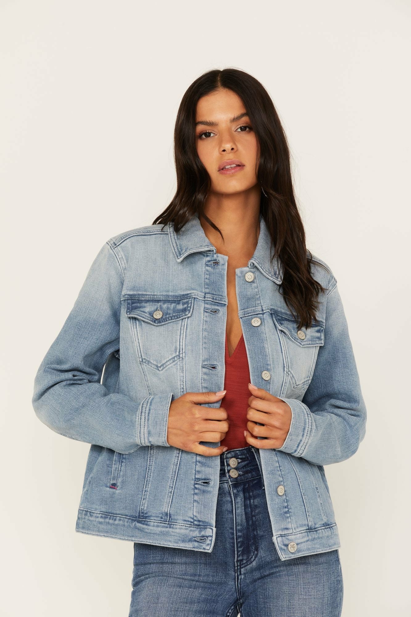 Idyllwind Wild Spirit Light Wash Embroidered Denim Jacket Medium Wash