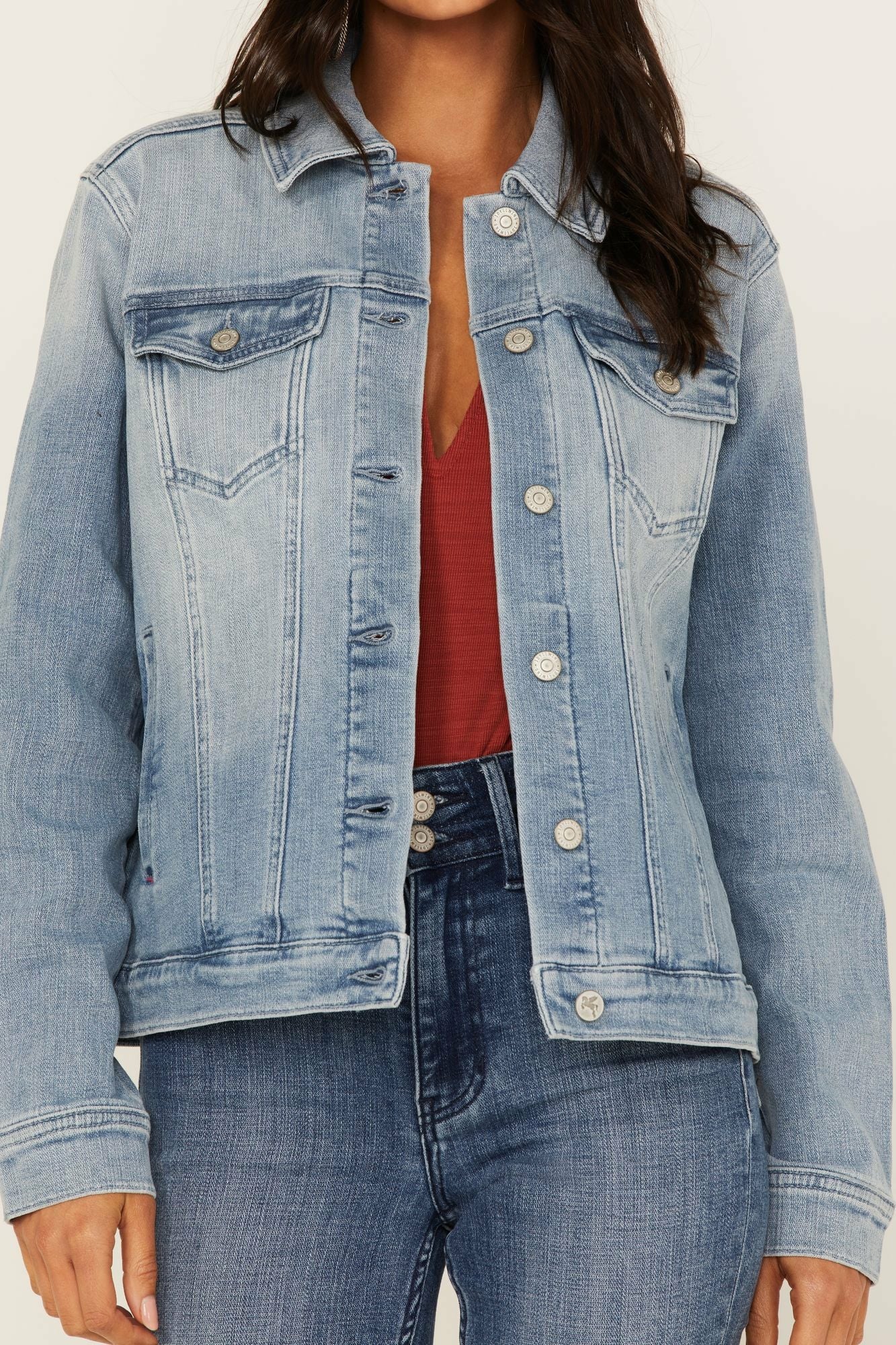 Idyllwind Wild Spirit Light Wash Embroidered Denim Jacket Medium Wash