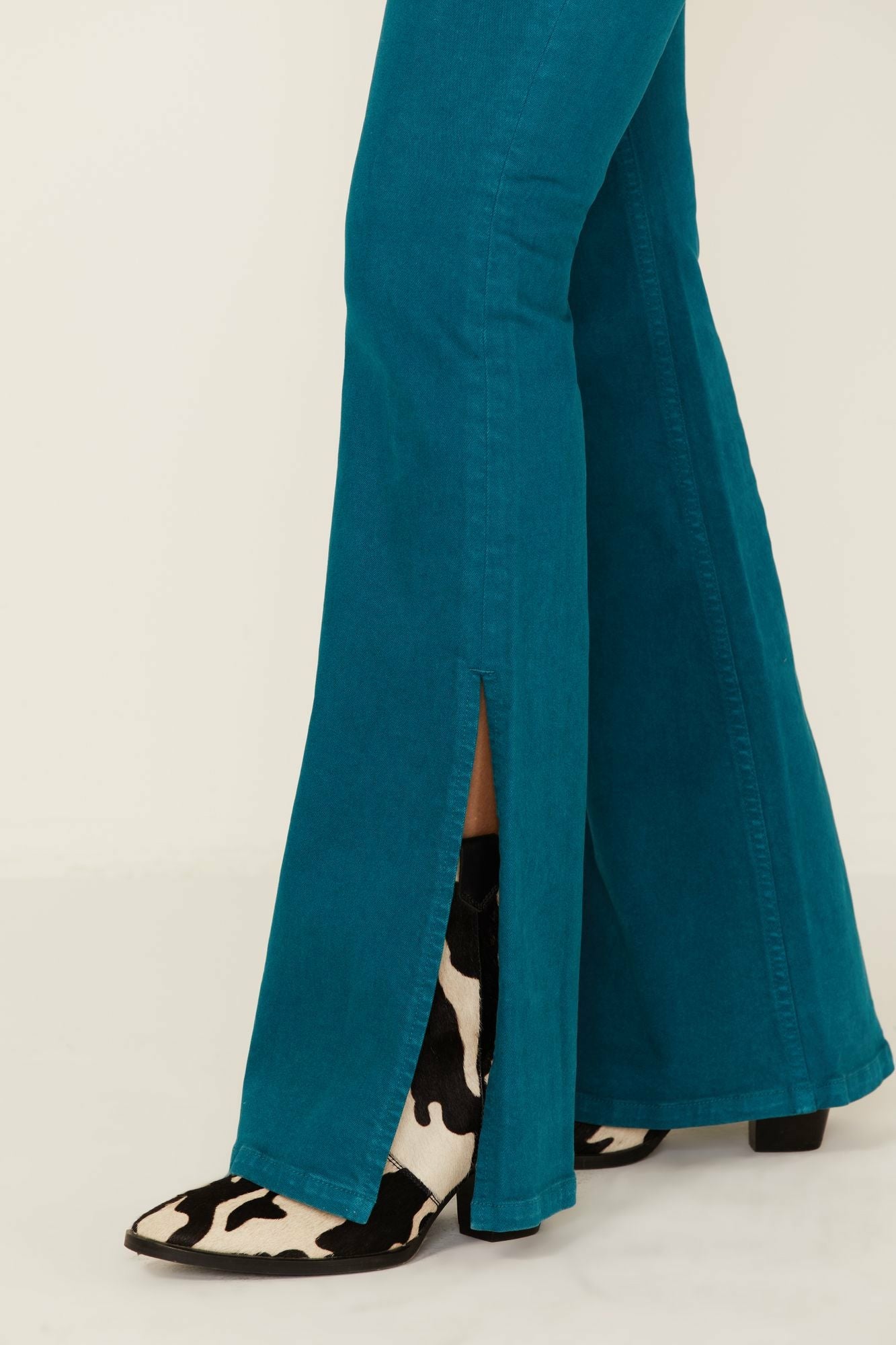 Idyllwind Teal Mid Rise Flare Jeans Deep Teal