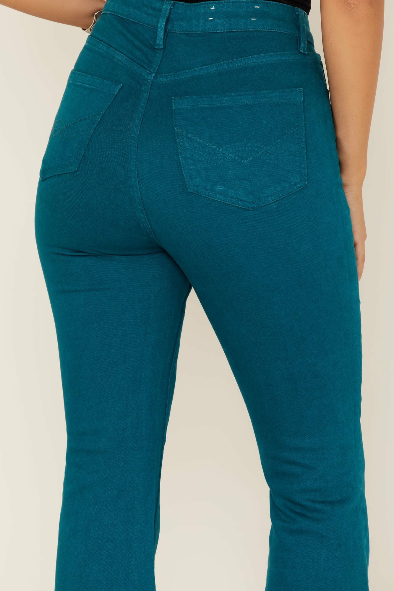 Idyllwind Teal Mid Rise Flare Jeans Deep Teal