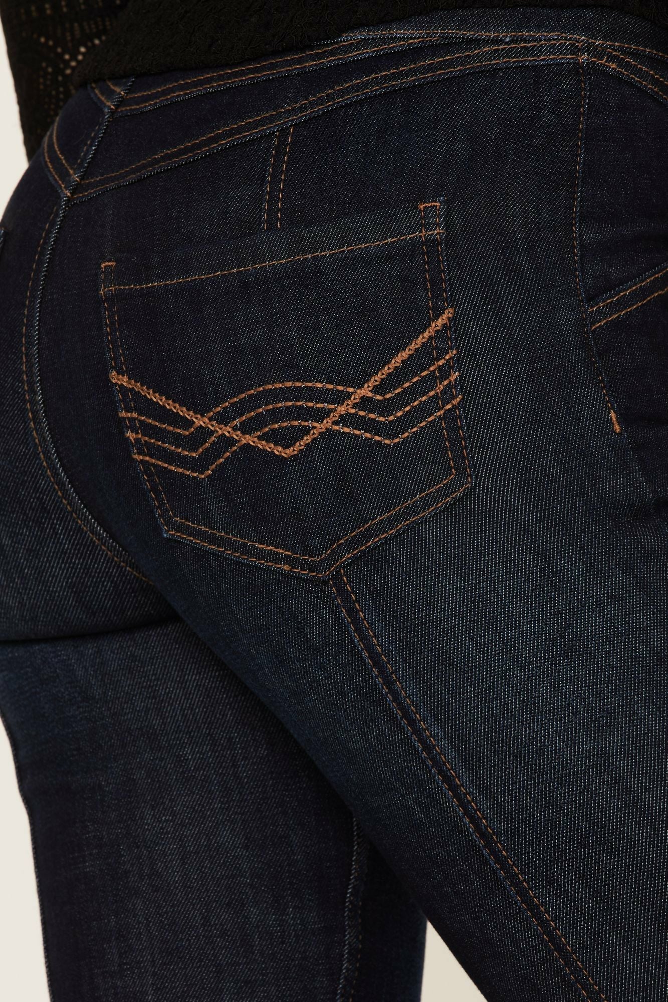 Idyllwind Hillsboro Dark Wash High Rise Seamed Outlaw Flare Jeans Super Dark Wash