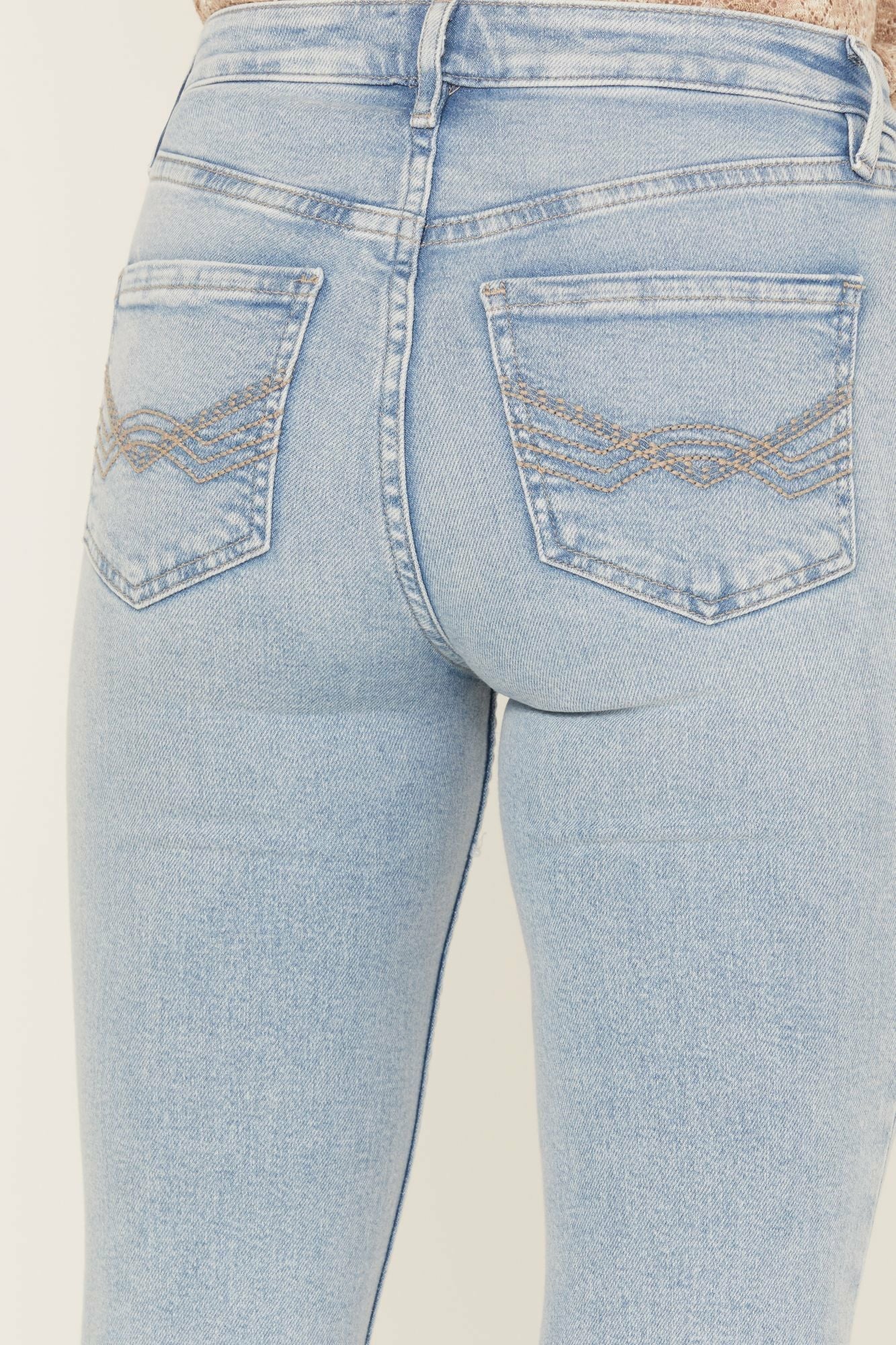 Idyllwind Melbourne Medium Wash High Risin Distressed Bootcut Jeans Medium Wash
