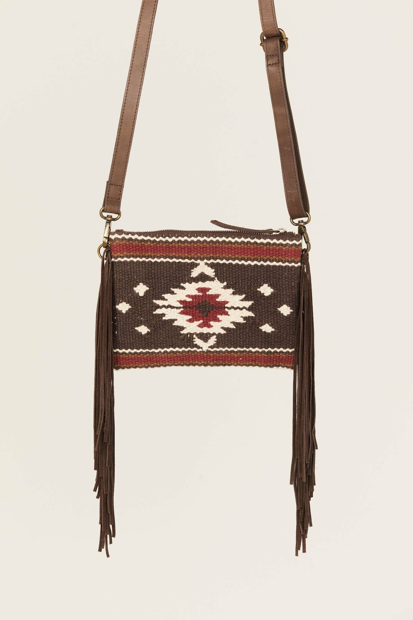 Idyllwind Antioch Pike Fringe Crossbody Handbag Brown