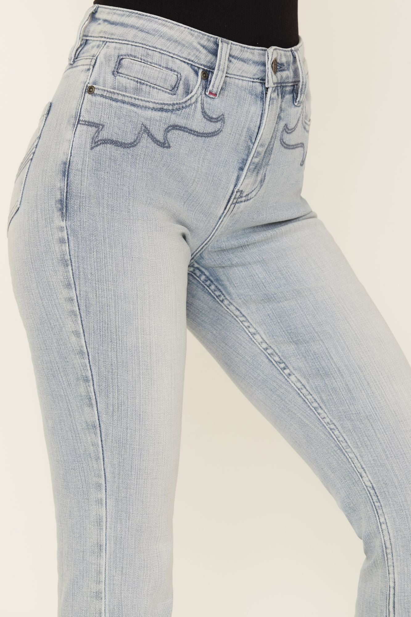 Idyllwind Darbi High Risin Western Stitched Flare Jeans Light Wash