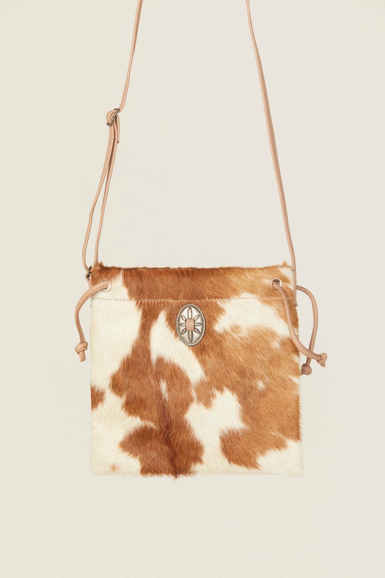 Idyllwind Canyon Ridge Hair-On Cowhide Crossbody Handbag Lt Brown