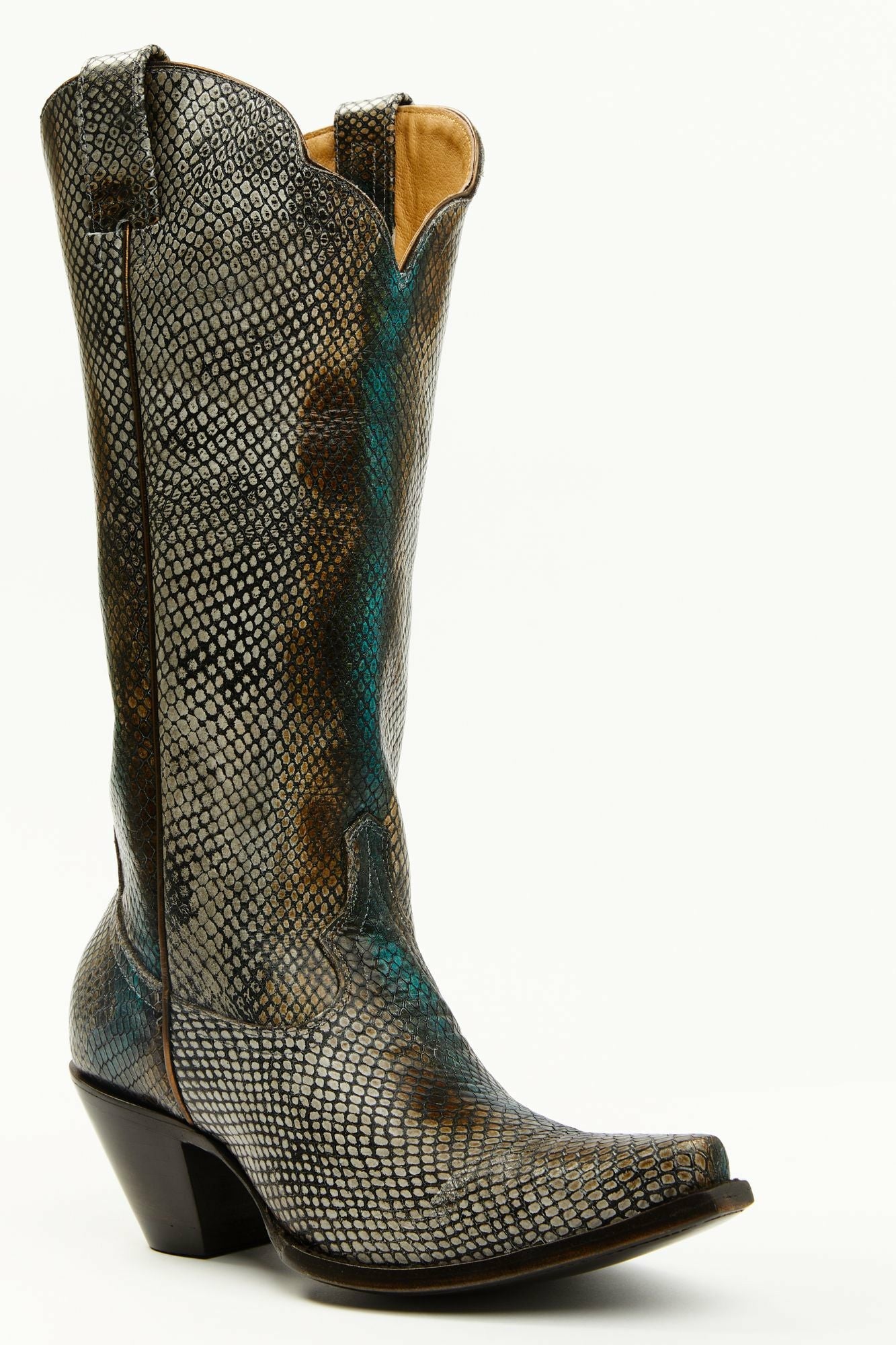 Idyllwind Strut Snake Print Leather Western Boots - Snip Toe Multi