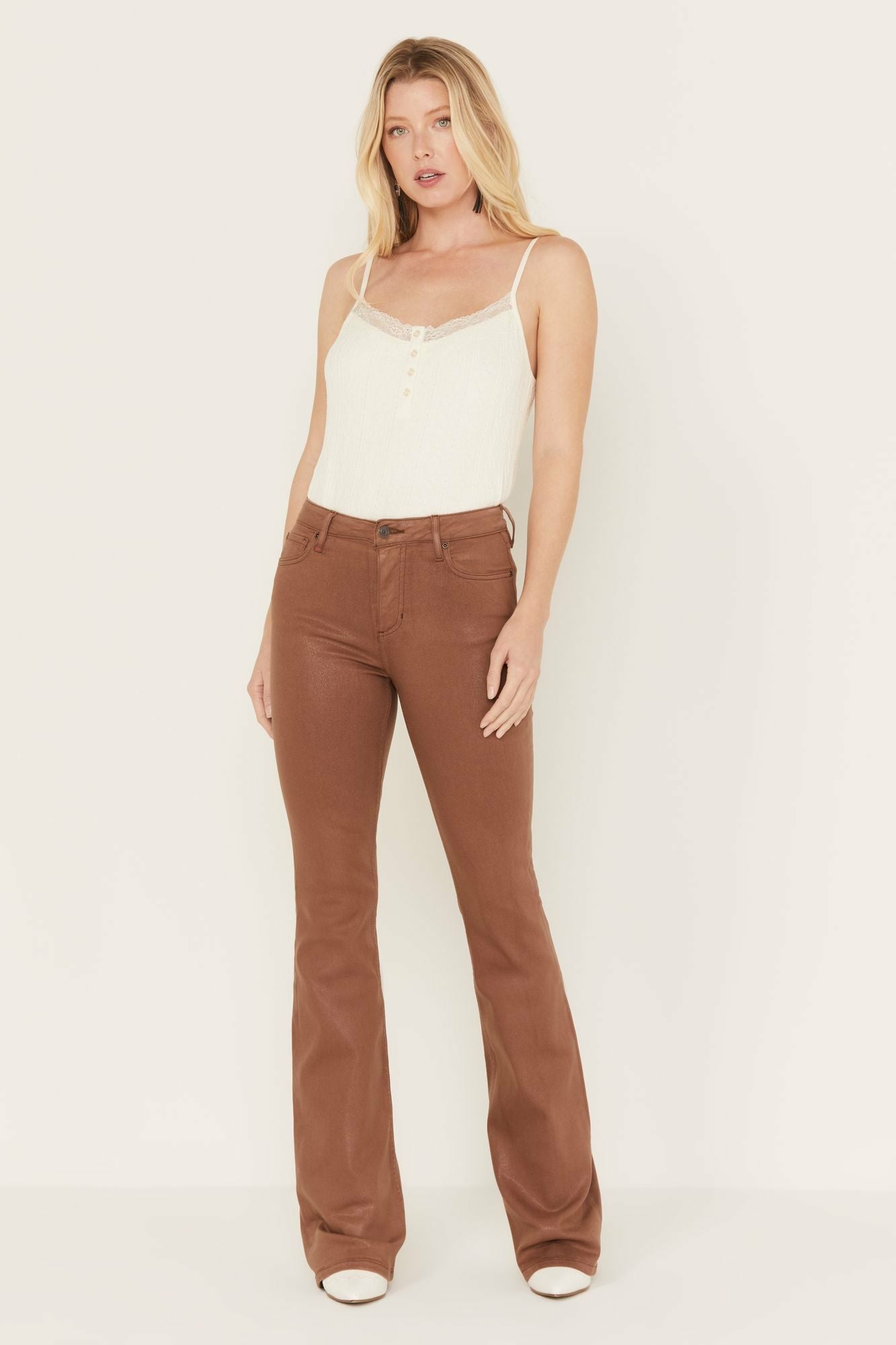 Idyllwind Cowan Gypsy High Rise Coated Bootcut Jeans Brown
