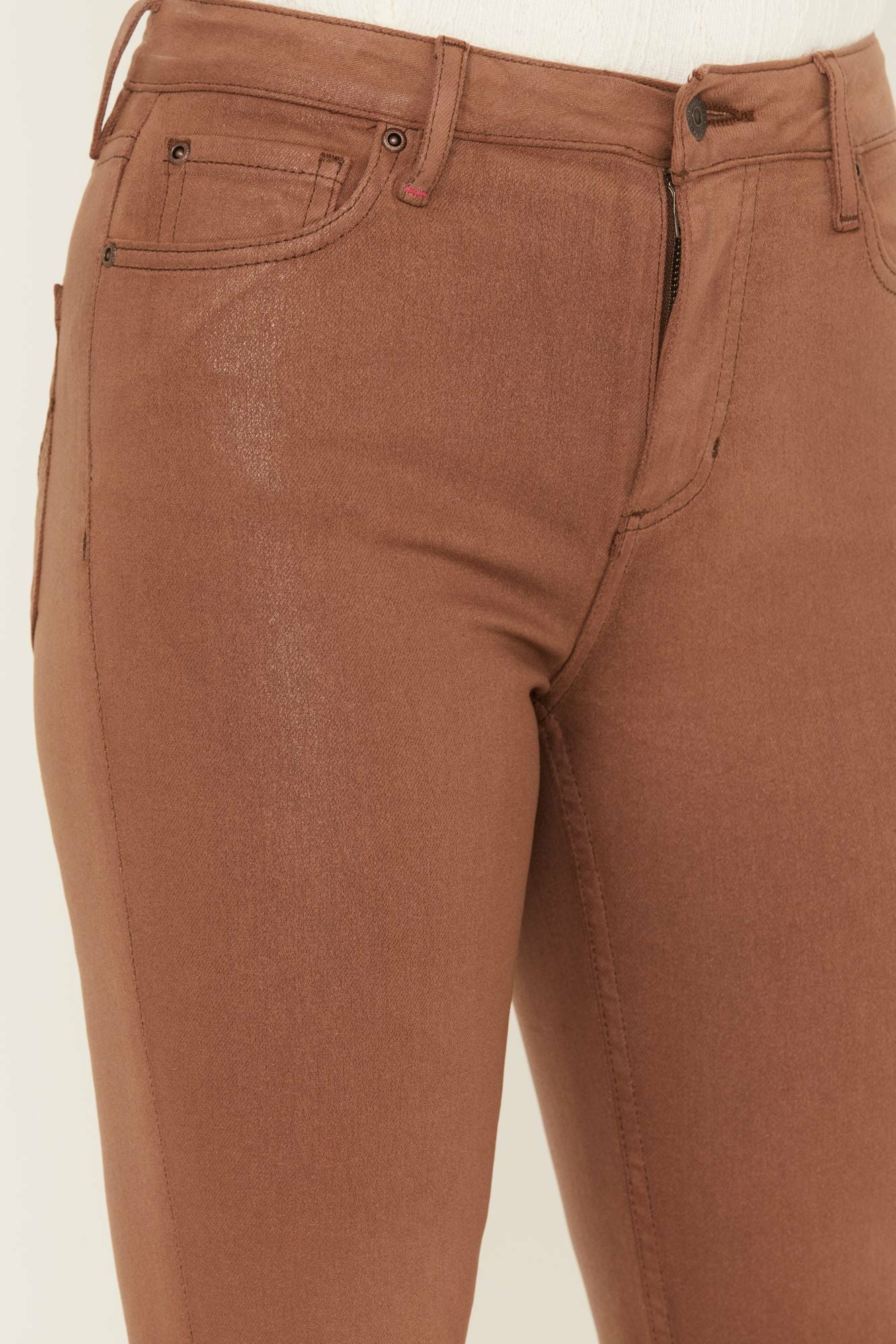 Idyllwind Cowan Gypsy High Rise Coated Bootcut Jeans Brown