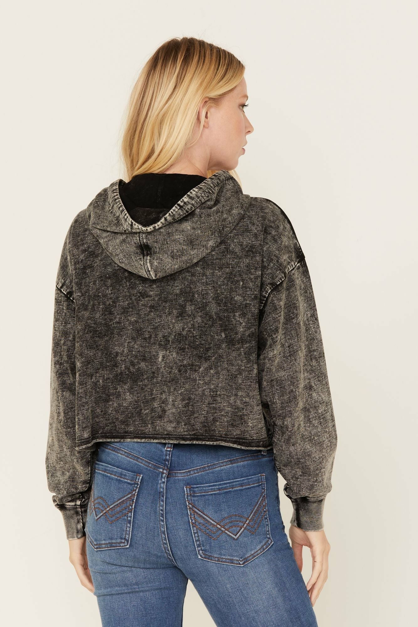Idyllwind Jensen Embroidered Hooded Sweatshirt Charcoal