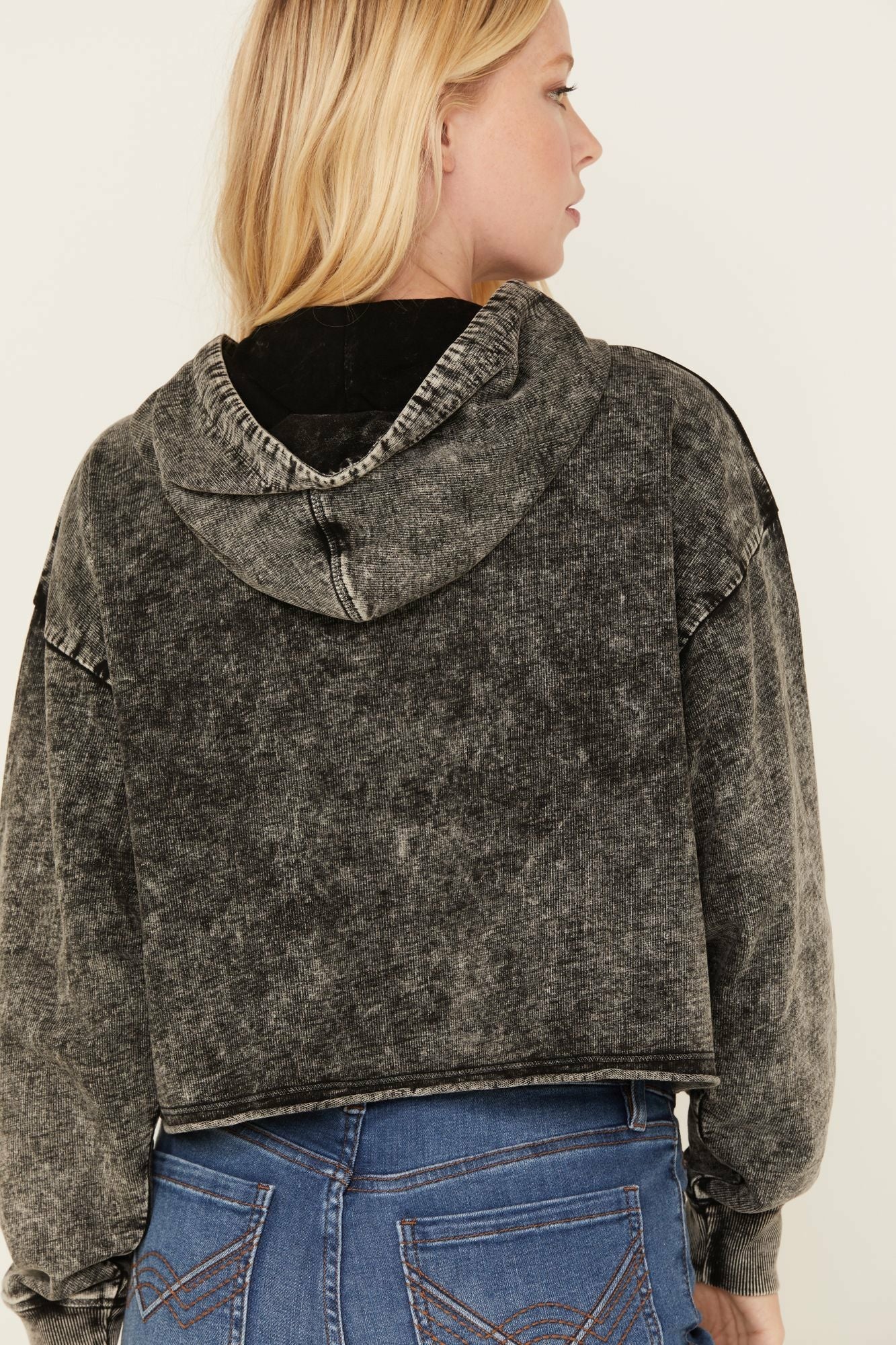 Idyllwind Jensen Embroidered Hooded Sweatshirt Charcoal