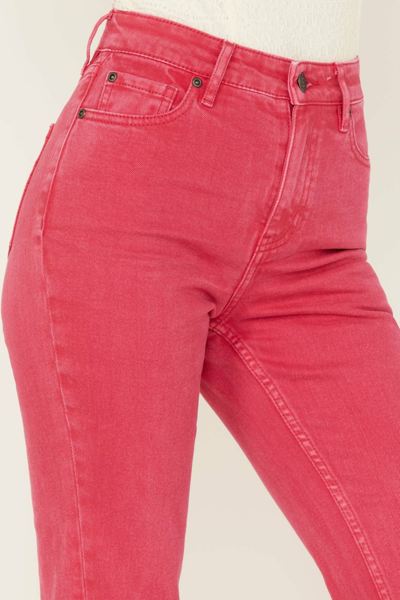 Idyllwind Cherry High Risin Kick Stretch Flare Jeans Cherry