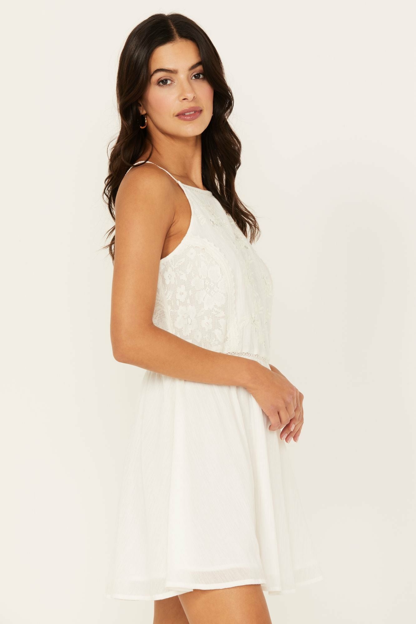 Idyllwind Justyna Embroidered Dress Ivory