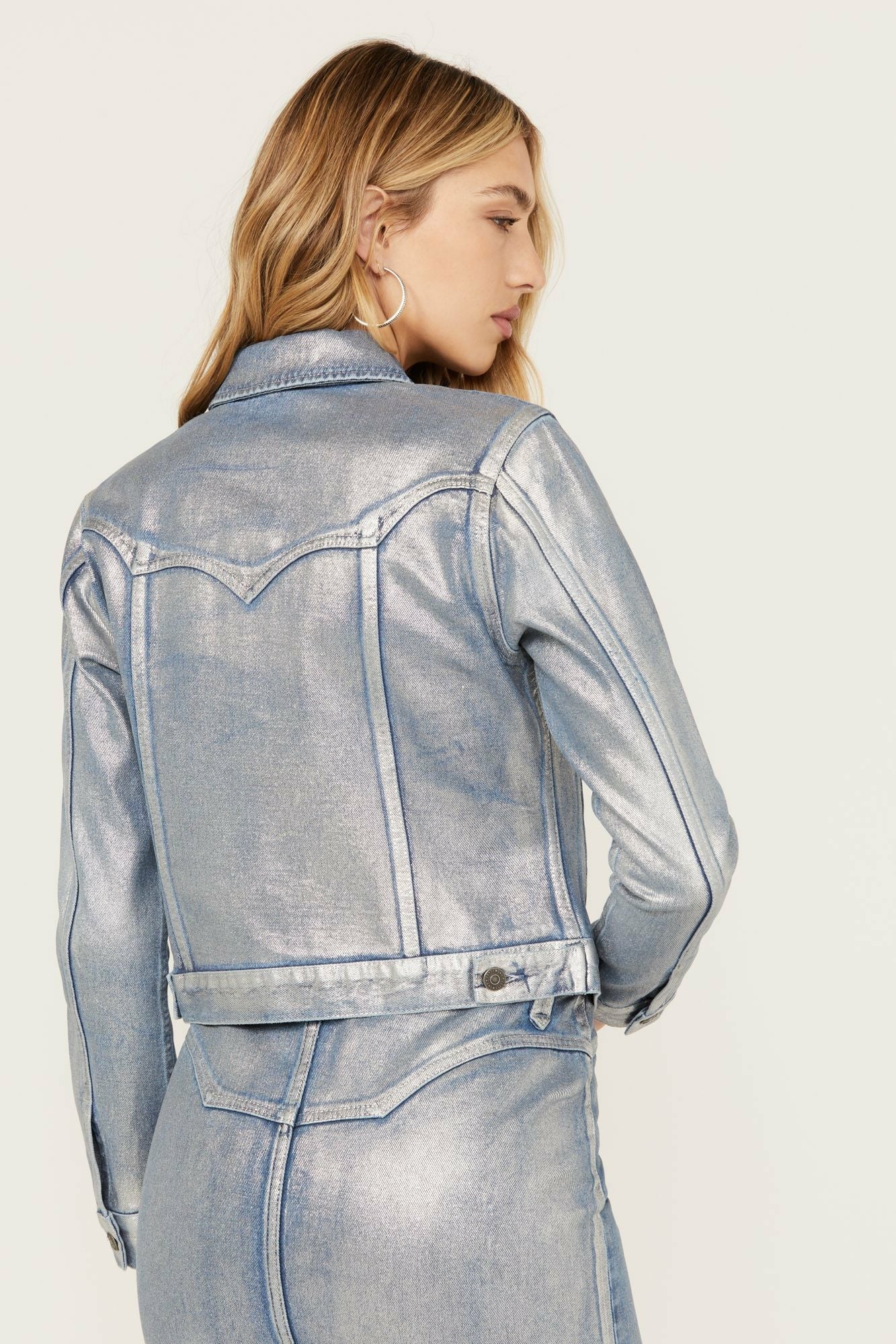 Idyllwind Goldfinch Denim Foiled Jacket Light Medium Wash
