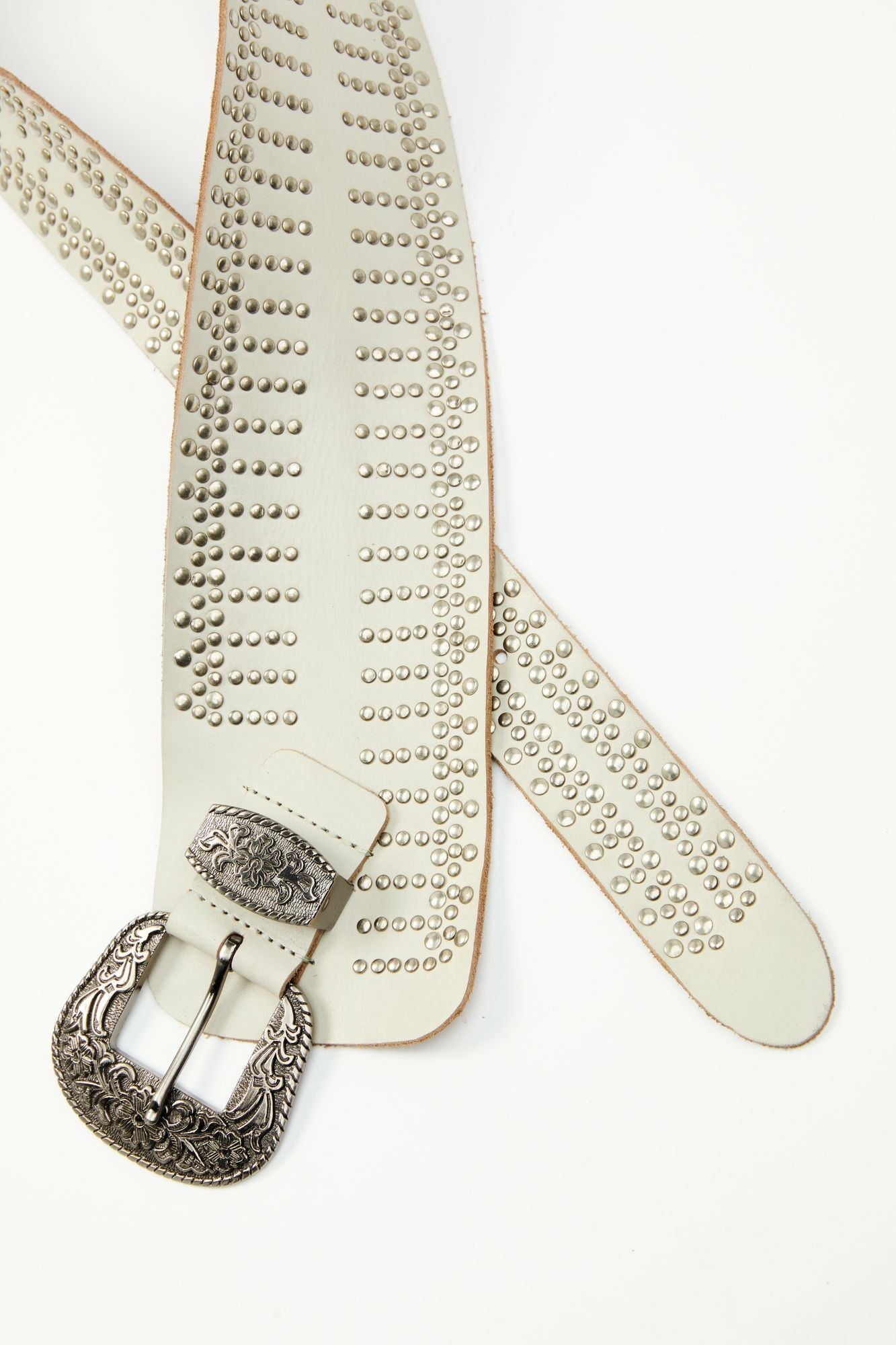 Idyllwind Sadler Studded Belt Ivory