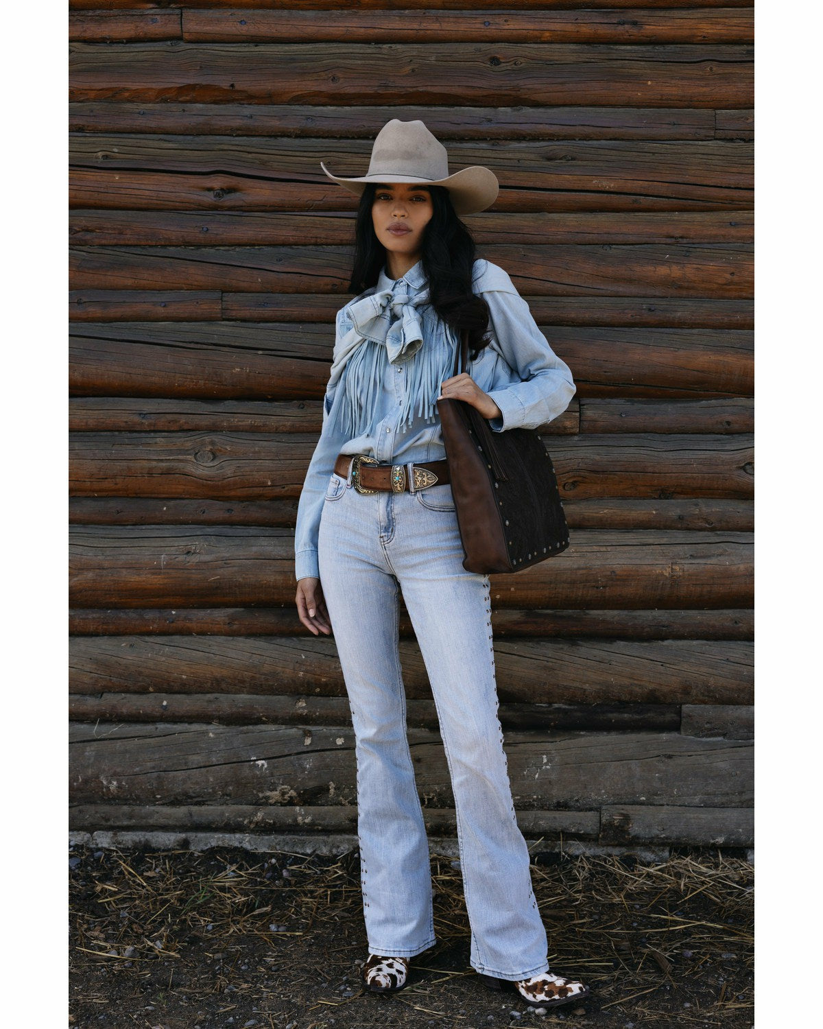 Idyllwind Granada Gypsy High Rise Studded Side Seam Bootcut Jeans Light Wash