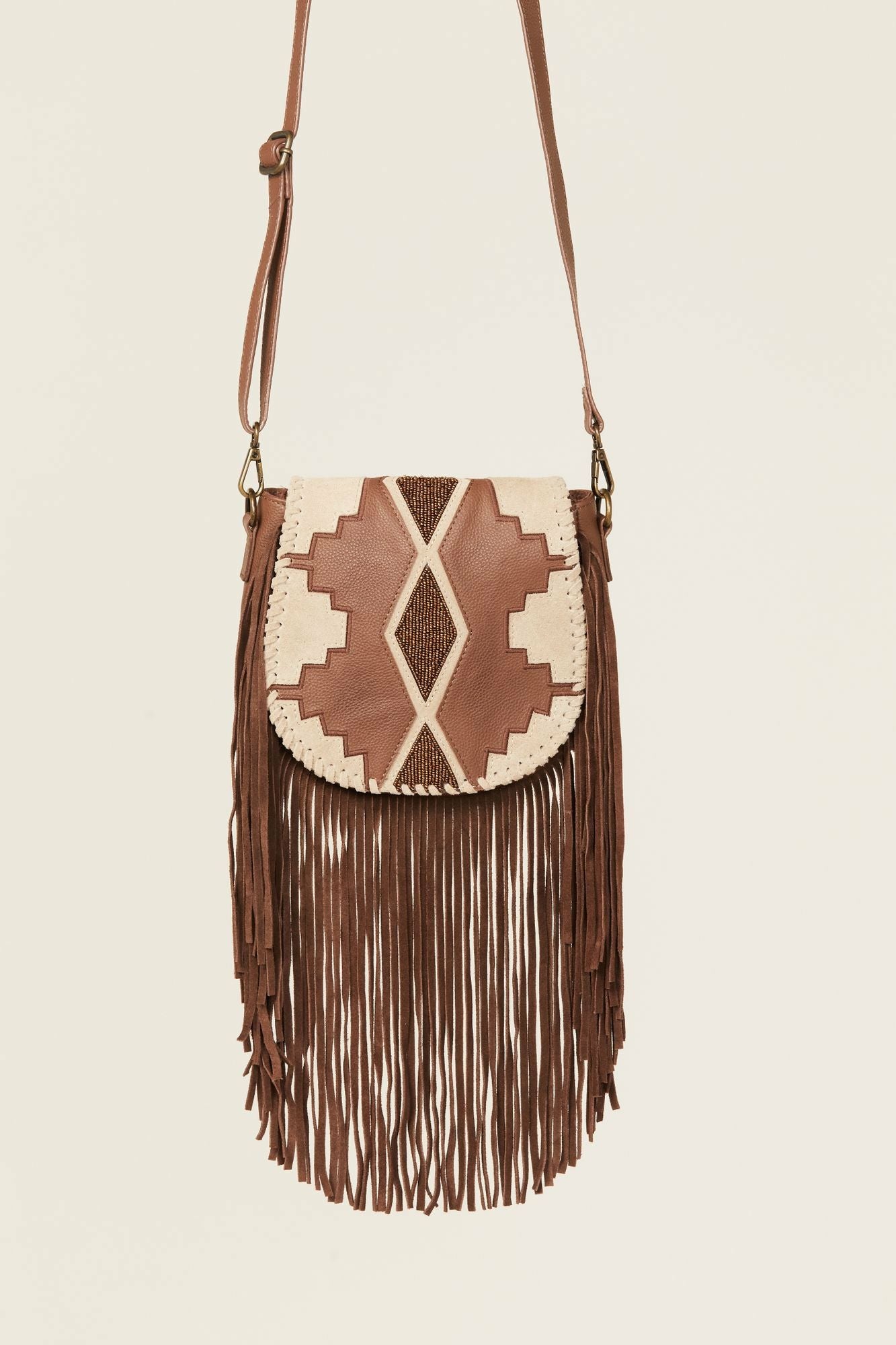 Idyllwind Belterra Fringe Crossbody Handbag Brown