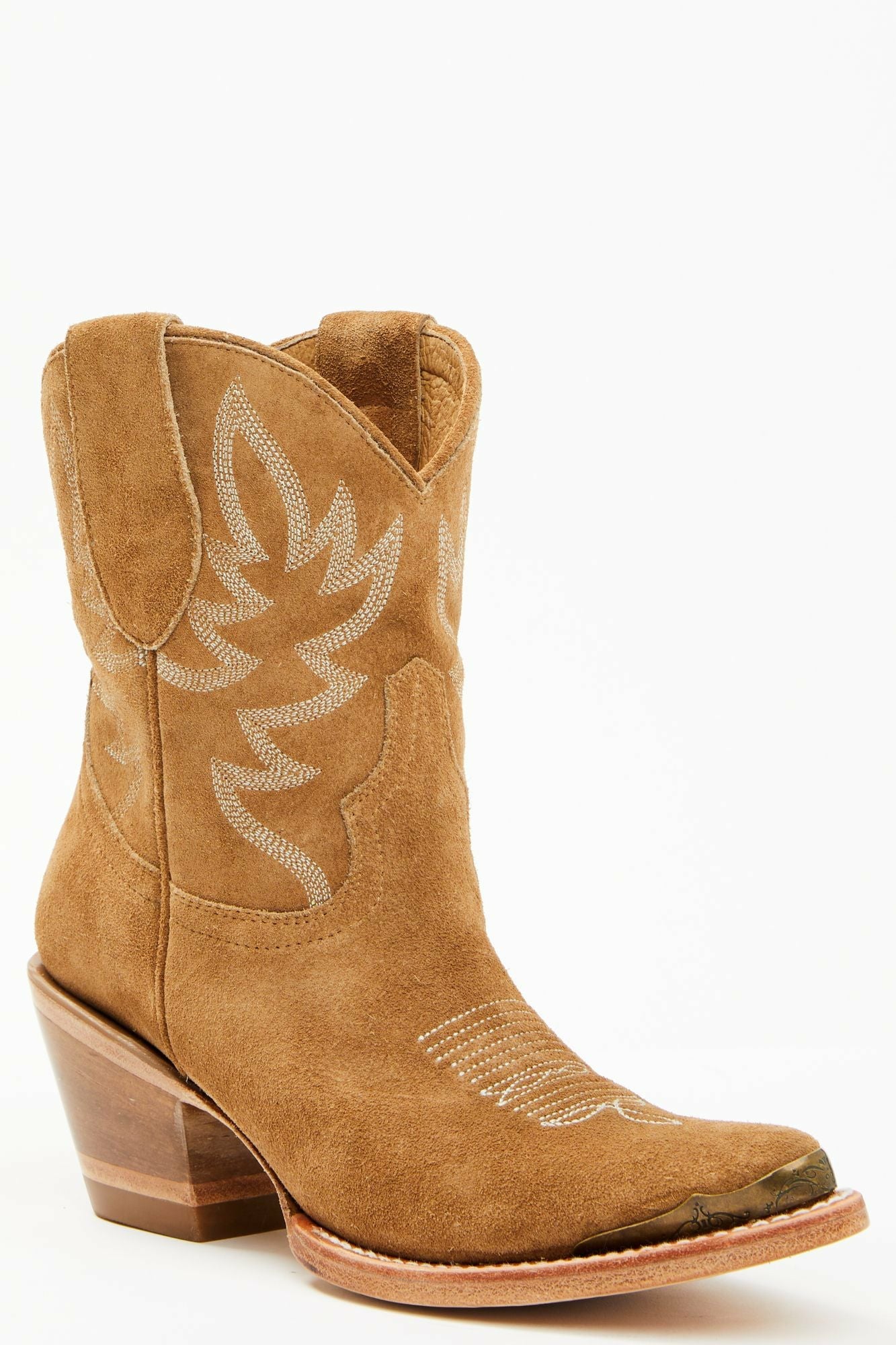 Idyllwind Wheels Sand Suede Western Booties - Round Toe Tan