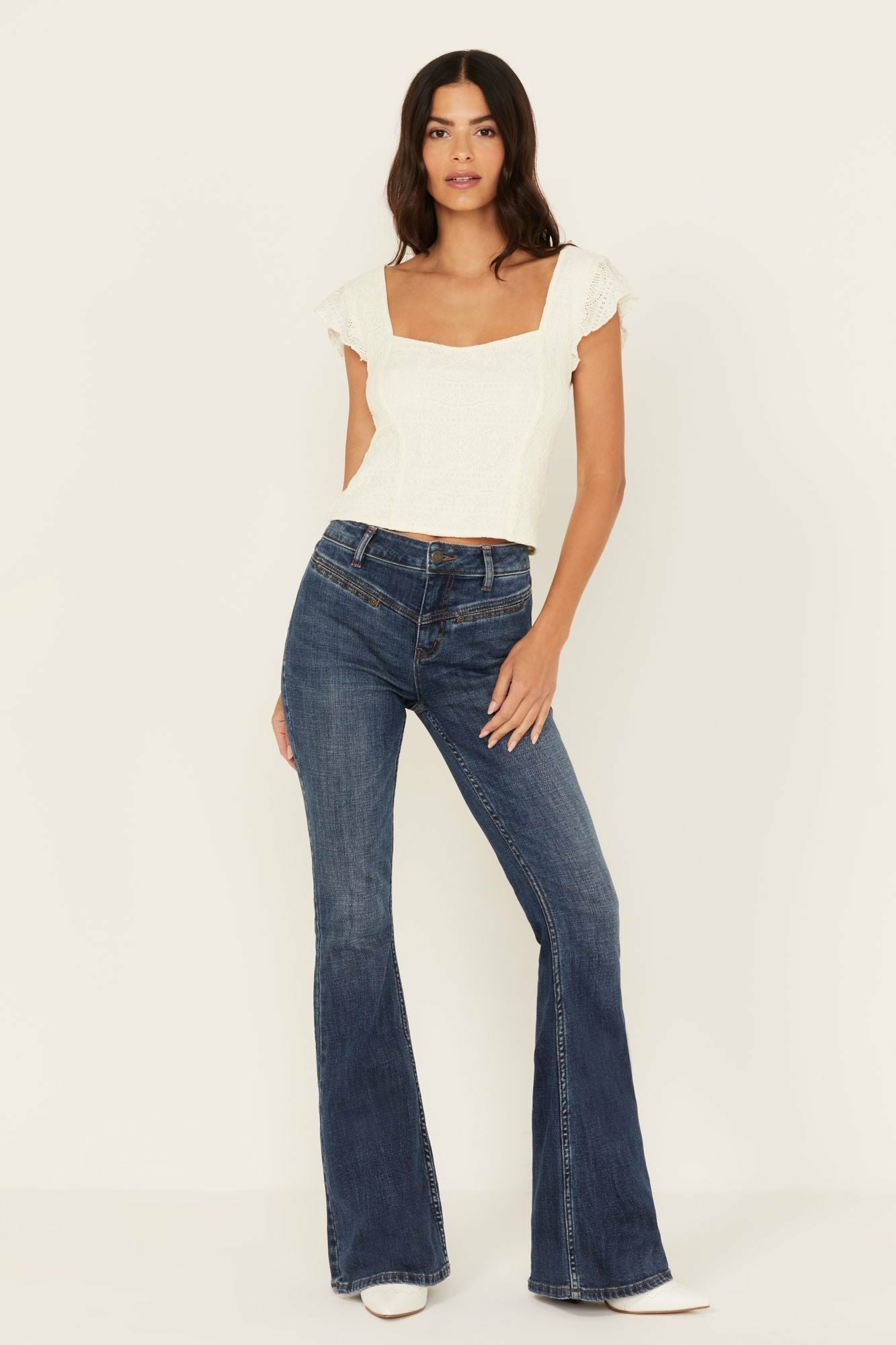 Idyllwind Carvell Medium Wash Gypsy High Rise Stretch Flare Jeans Medium Wash