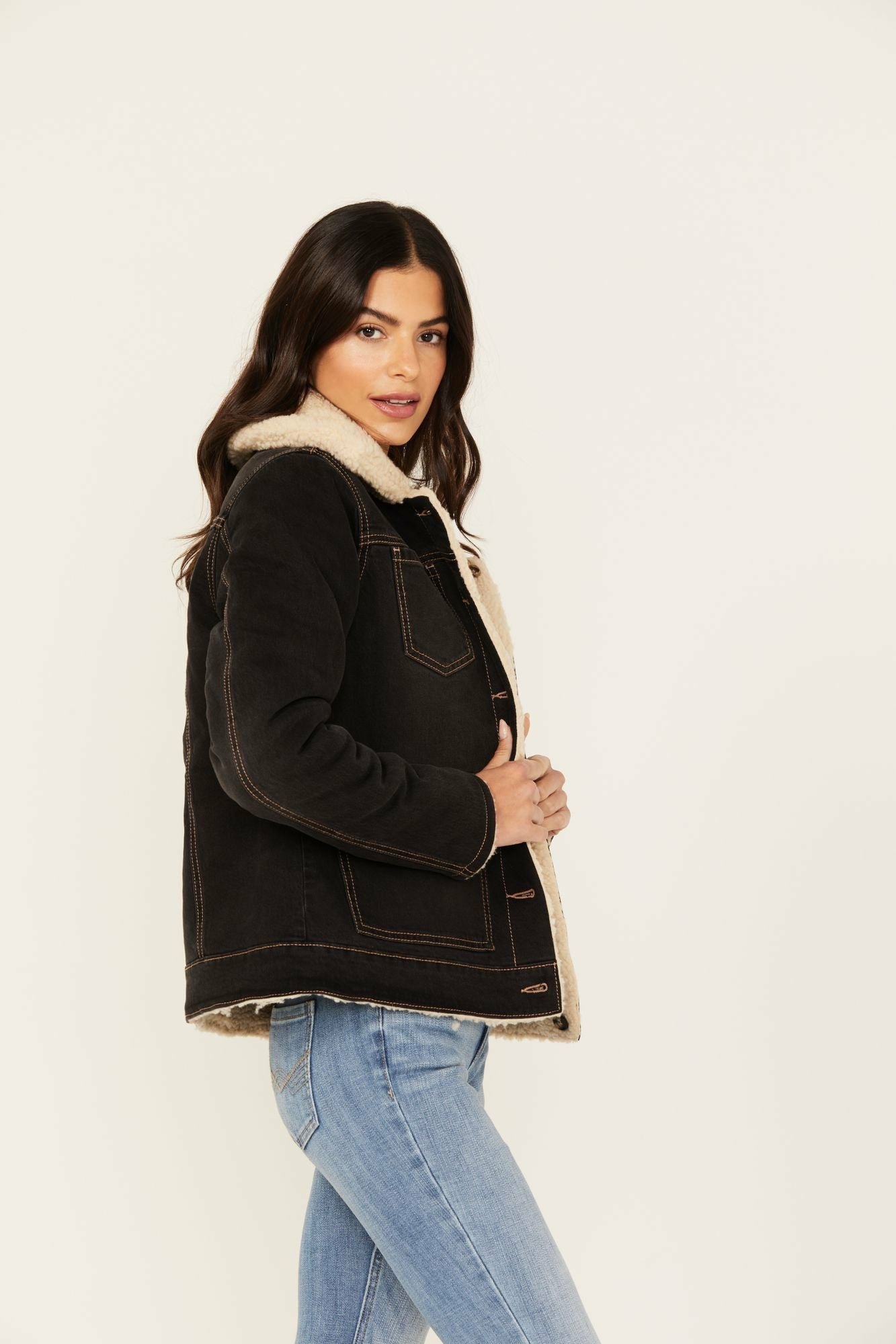 Idyllwind Blackburn Reversible Denim Sherpa Jacket Black