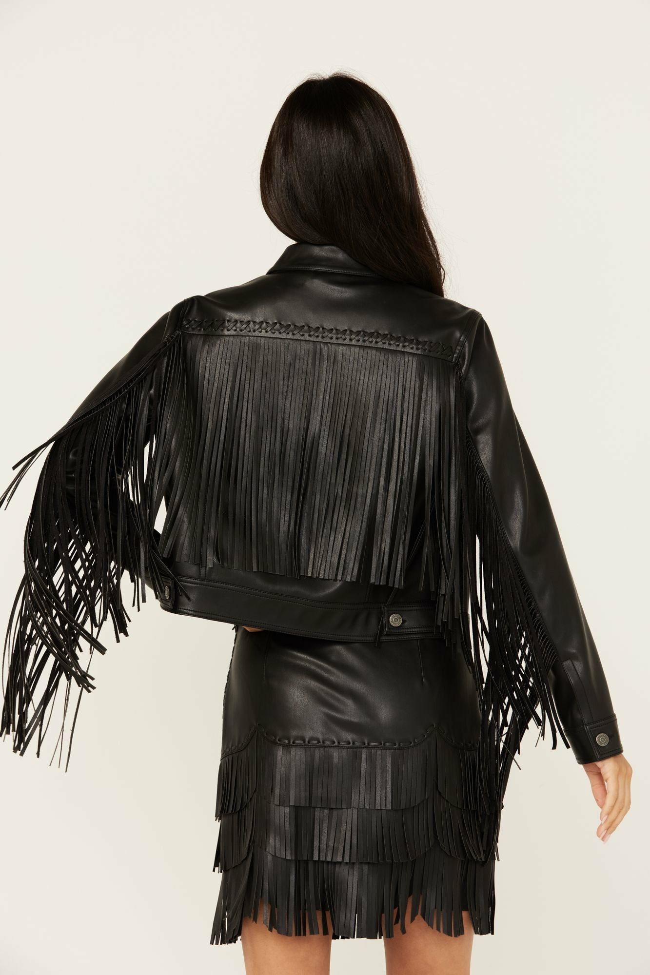Idyllwind Stella Faux Leather Jacket Black