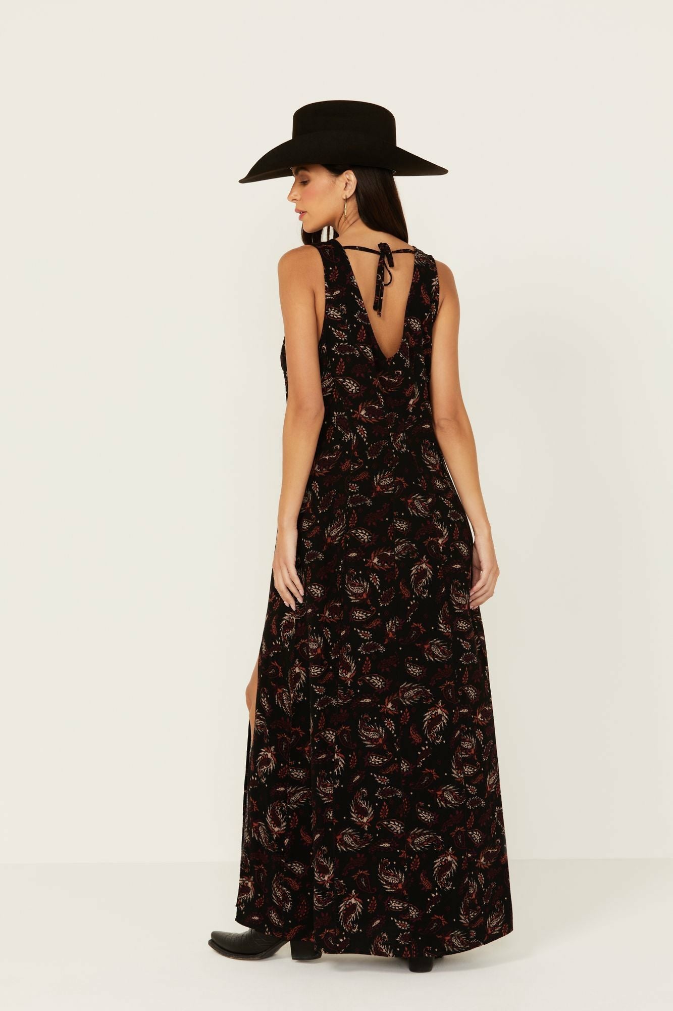 Idyllwind Wayside Paneled Maxi Dress Black
