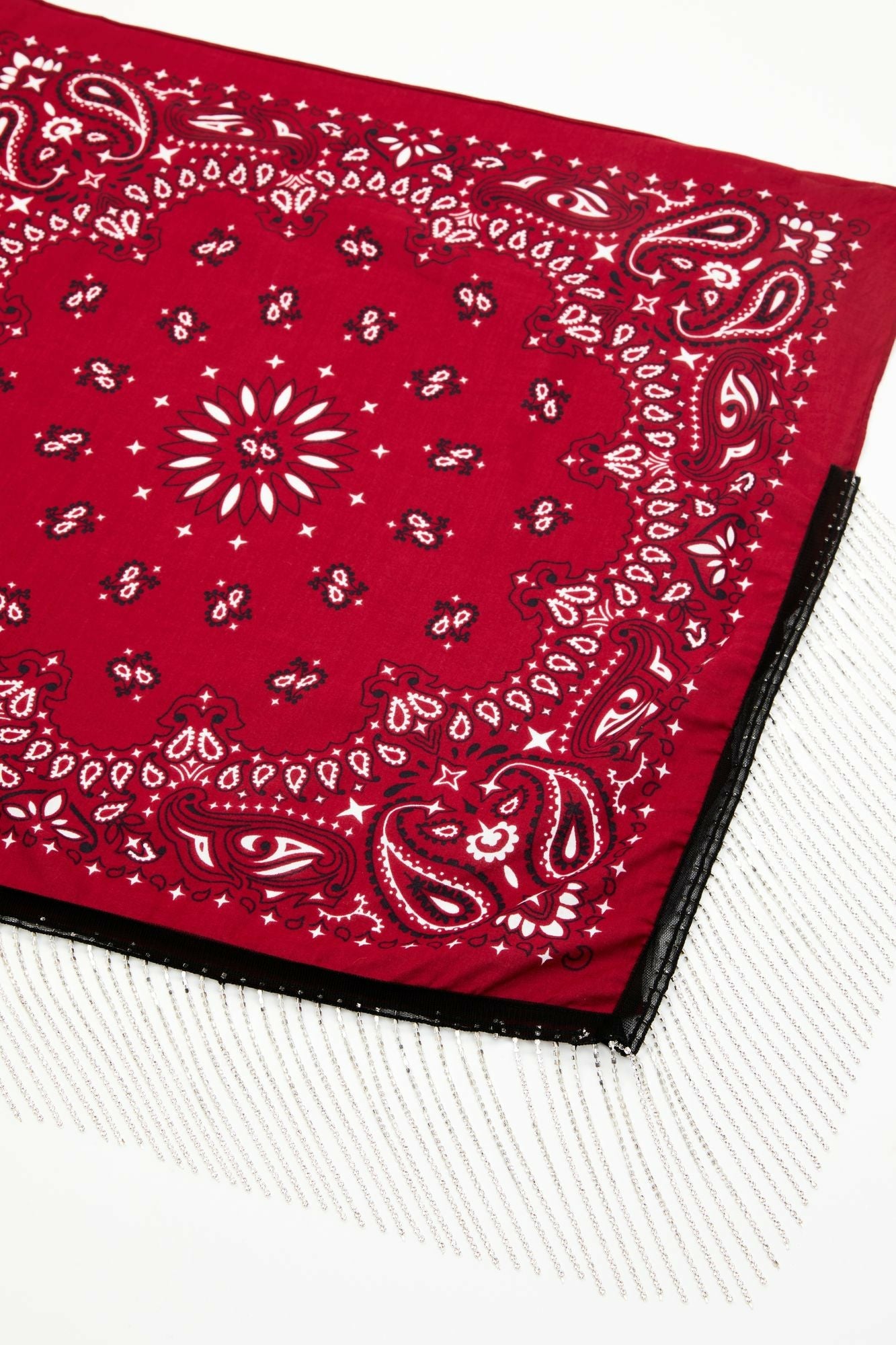 Idyllwind Abby Ann Rhinestone Fringe Bandana Necklace Red