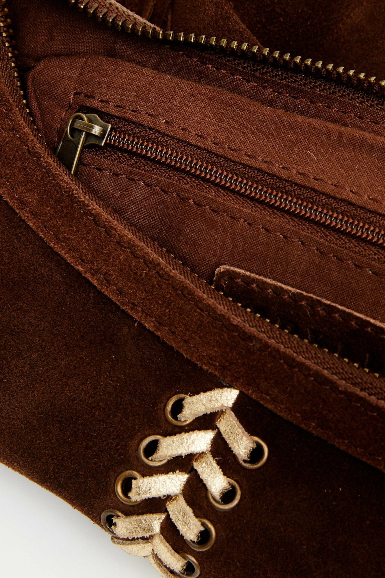Idyllwind Perlita Suede Fringe Crossbody Bag Brown