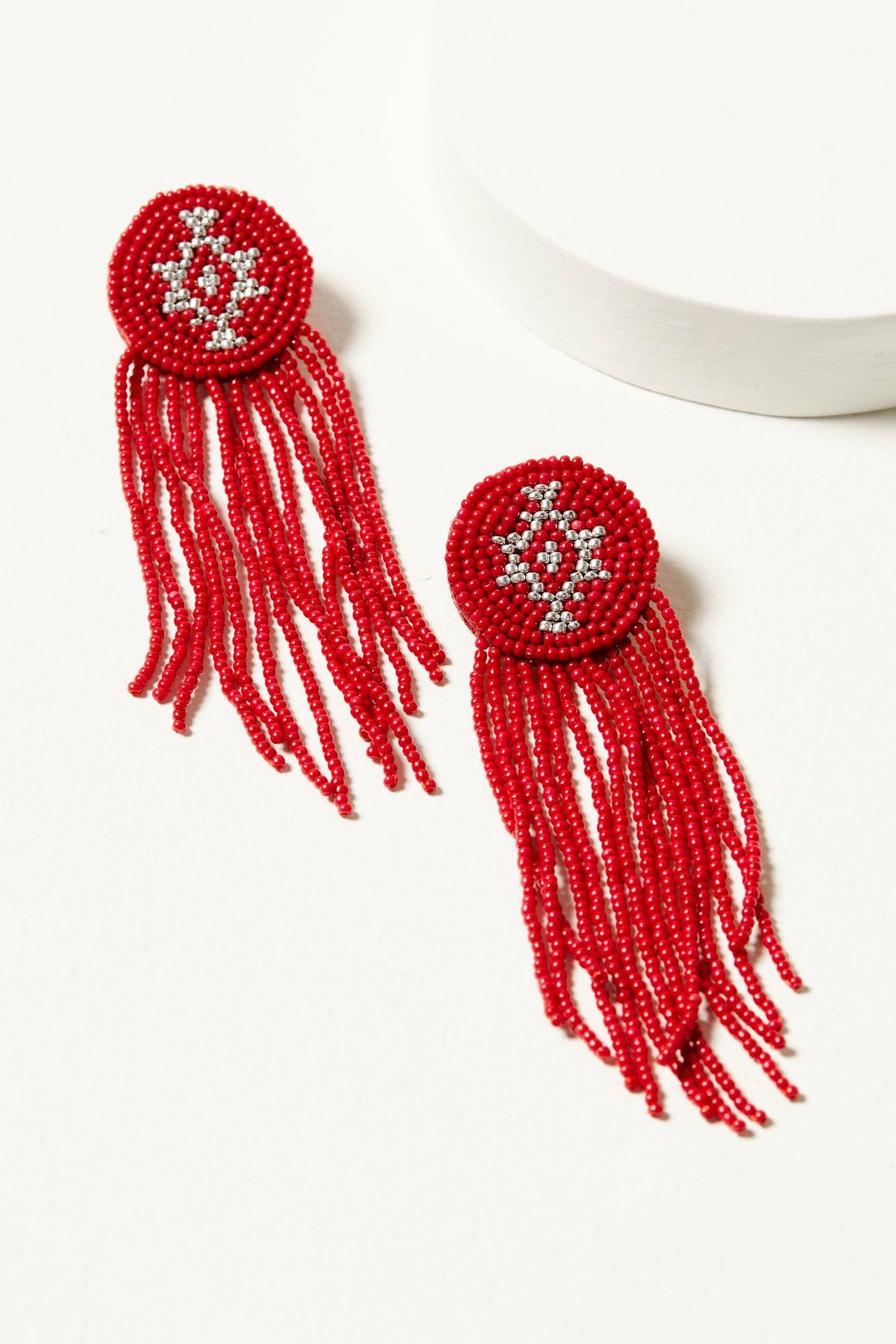 Idyllwind Adalee Seed Bead Fringe Earrings Red