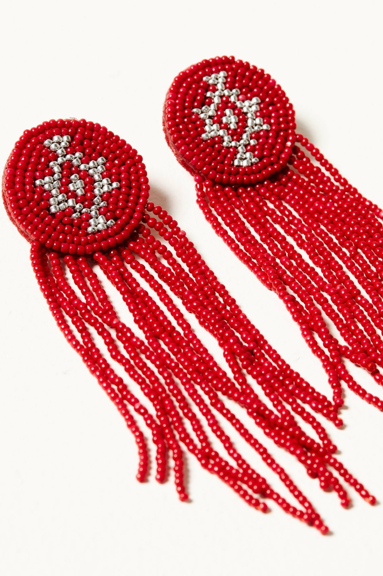 Idyllwind Adalee Seed Bead Fringe Earrings Red