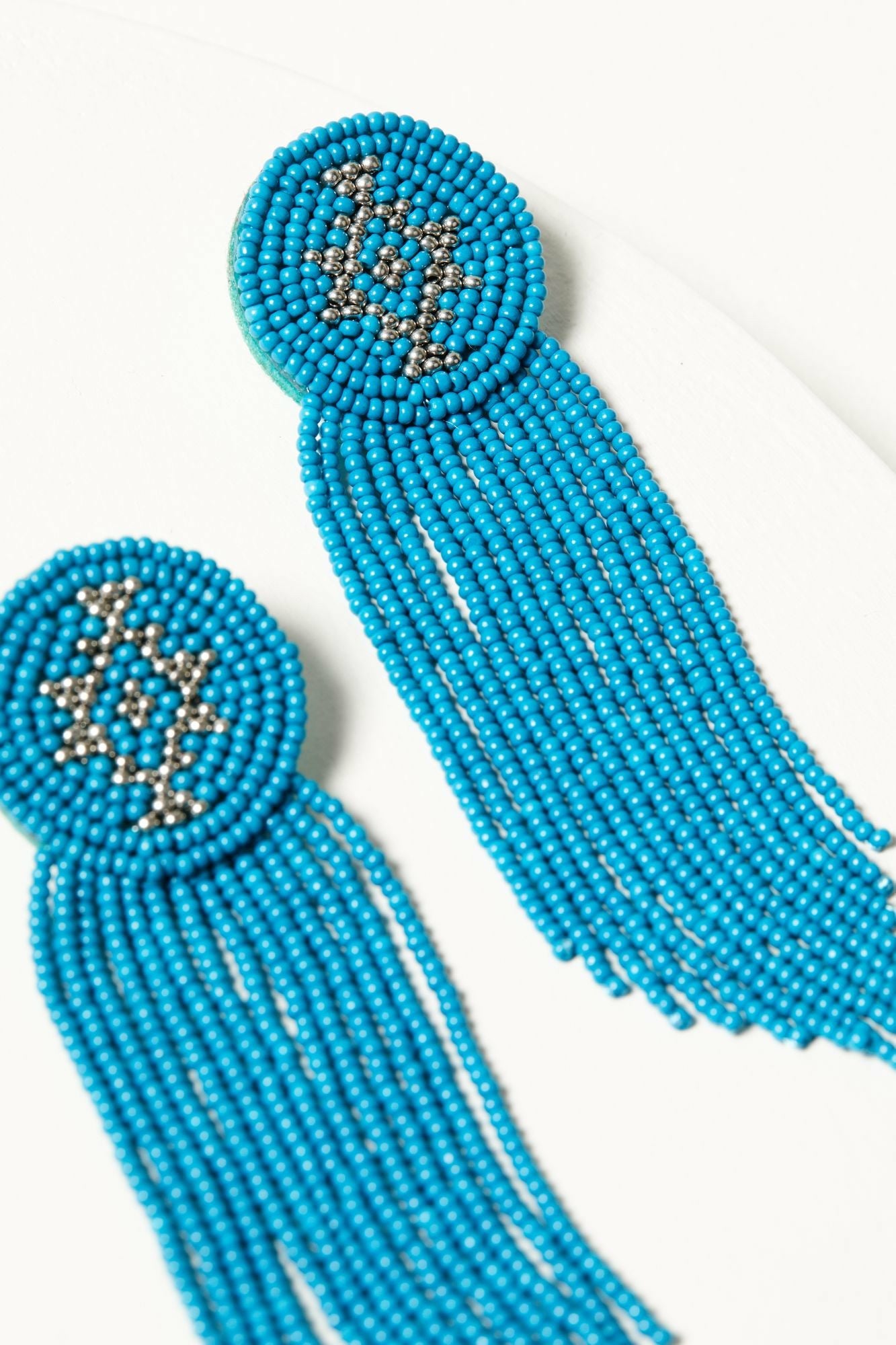 Idyllwind Adalee Seed Bead Fringe Earrings Turquoise