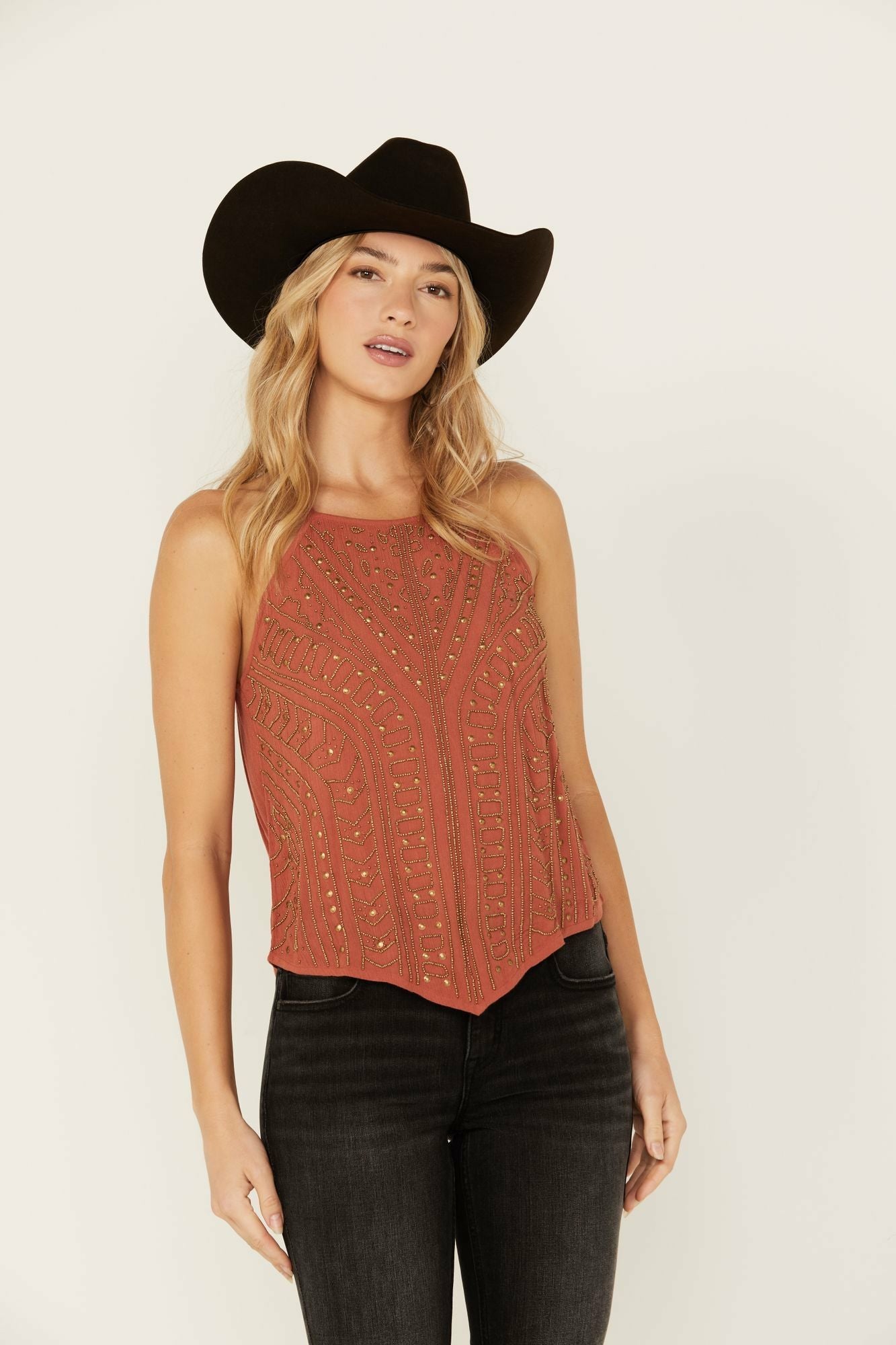 Idyllwind Alpine Super Embellished Tank Pecan