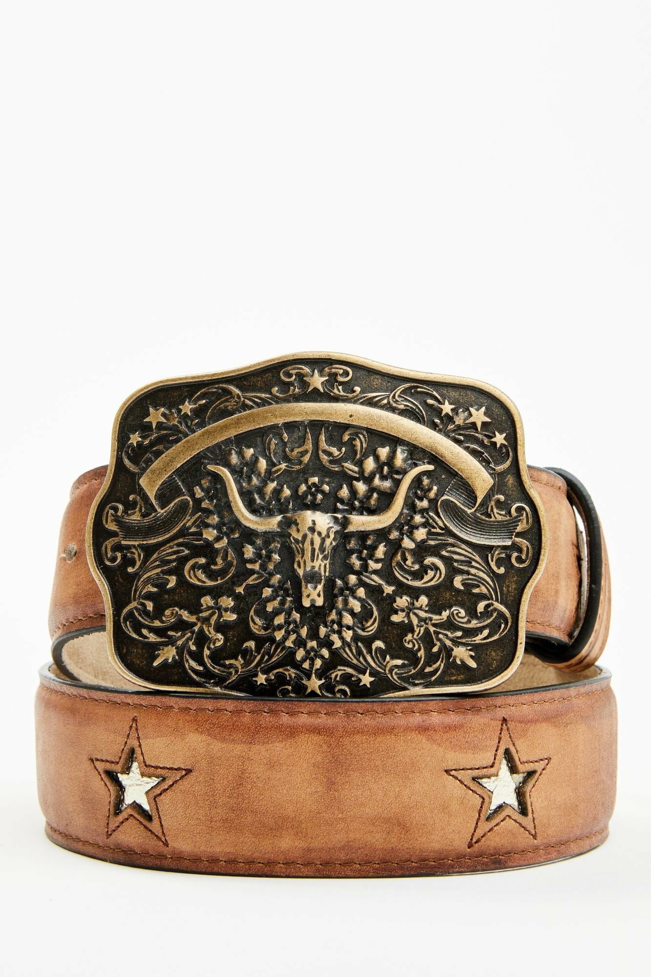 Idyllwind Cordero Longhorn Buckle And Star Cutout Belt Brown