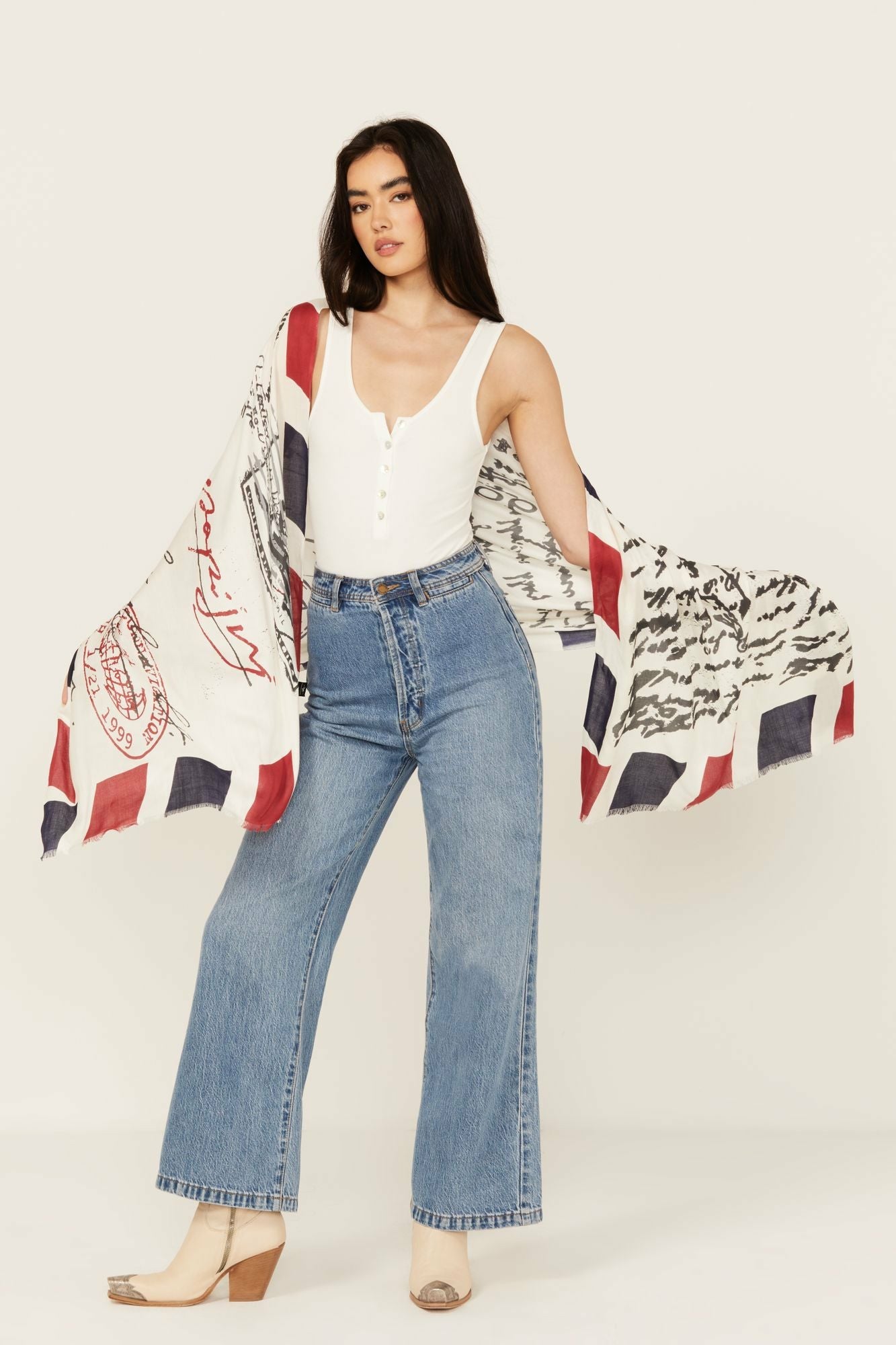 Idyllwind Liberty Oversized Scarf Red