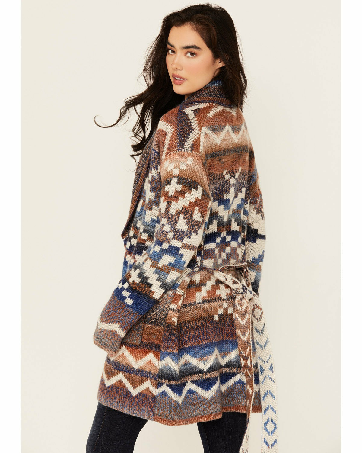 Idyllwind Myhr Southwestern Print Cardigan Indigo