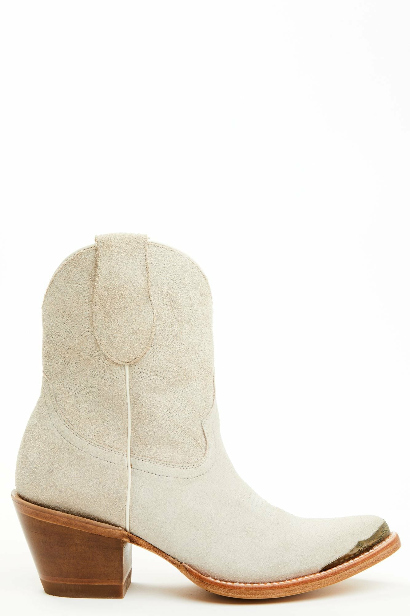 Idyllwind Wheels Ivory Suede Western Booties - Round Toe Ivory