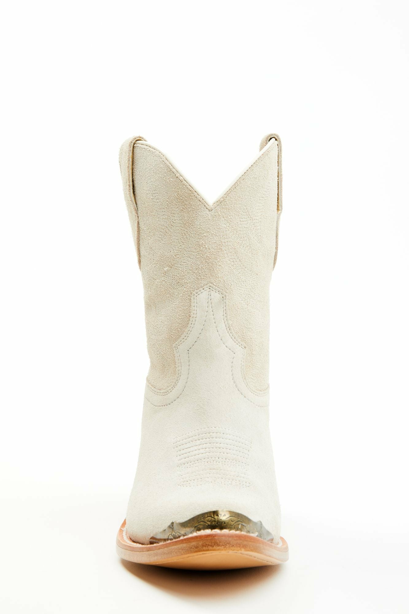 Idyllwind Wheels Ivory Suede Western Booties - Round Toe Ivory