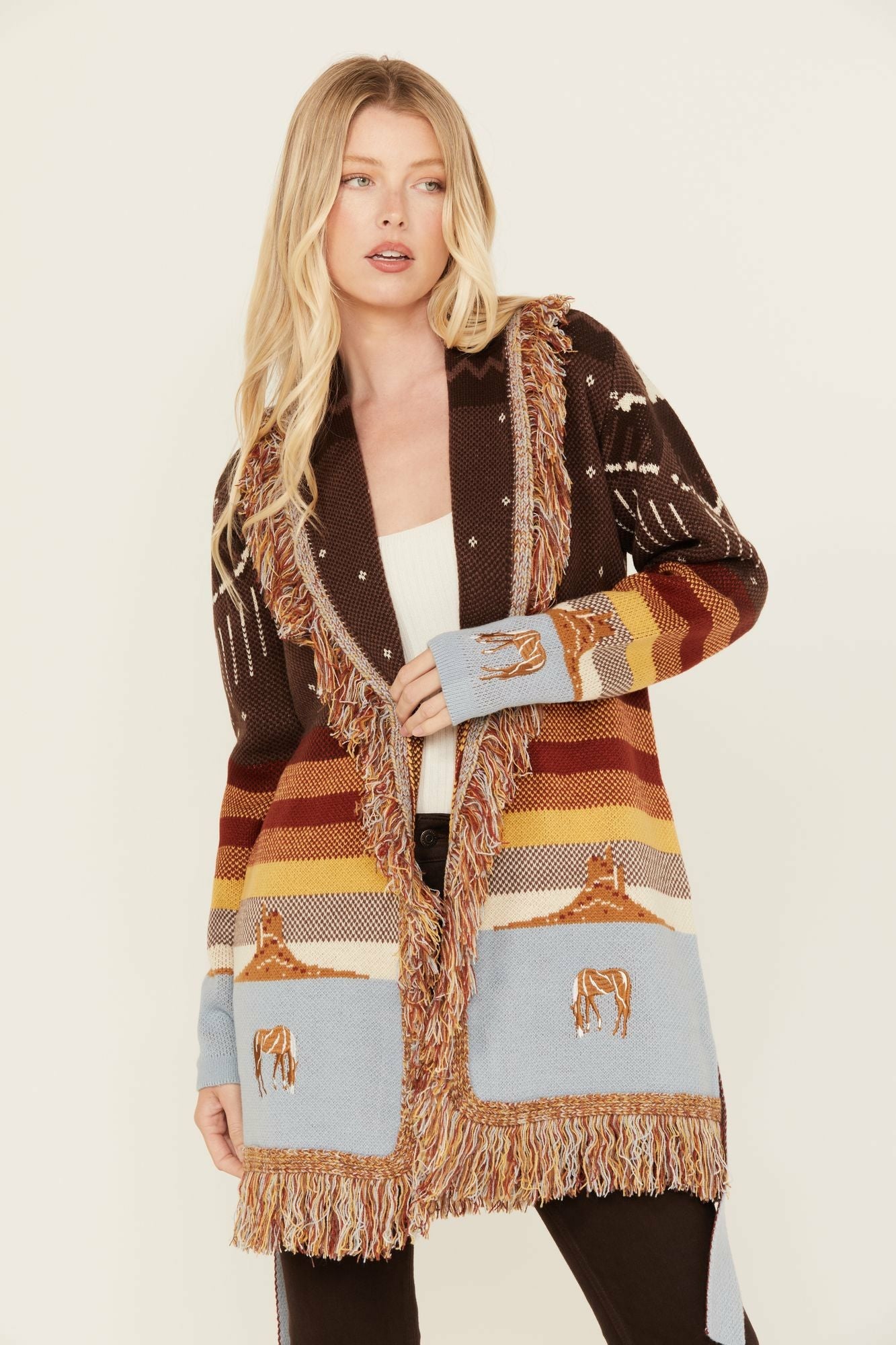 Idyllwind Desert Nights Cardigan Sweater Brown