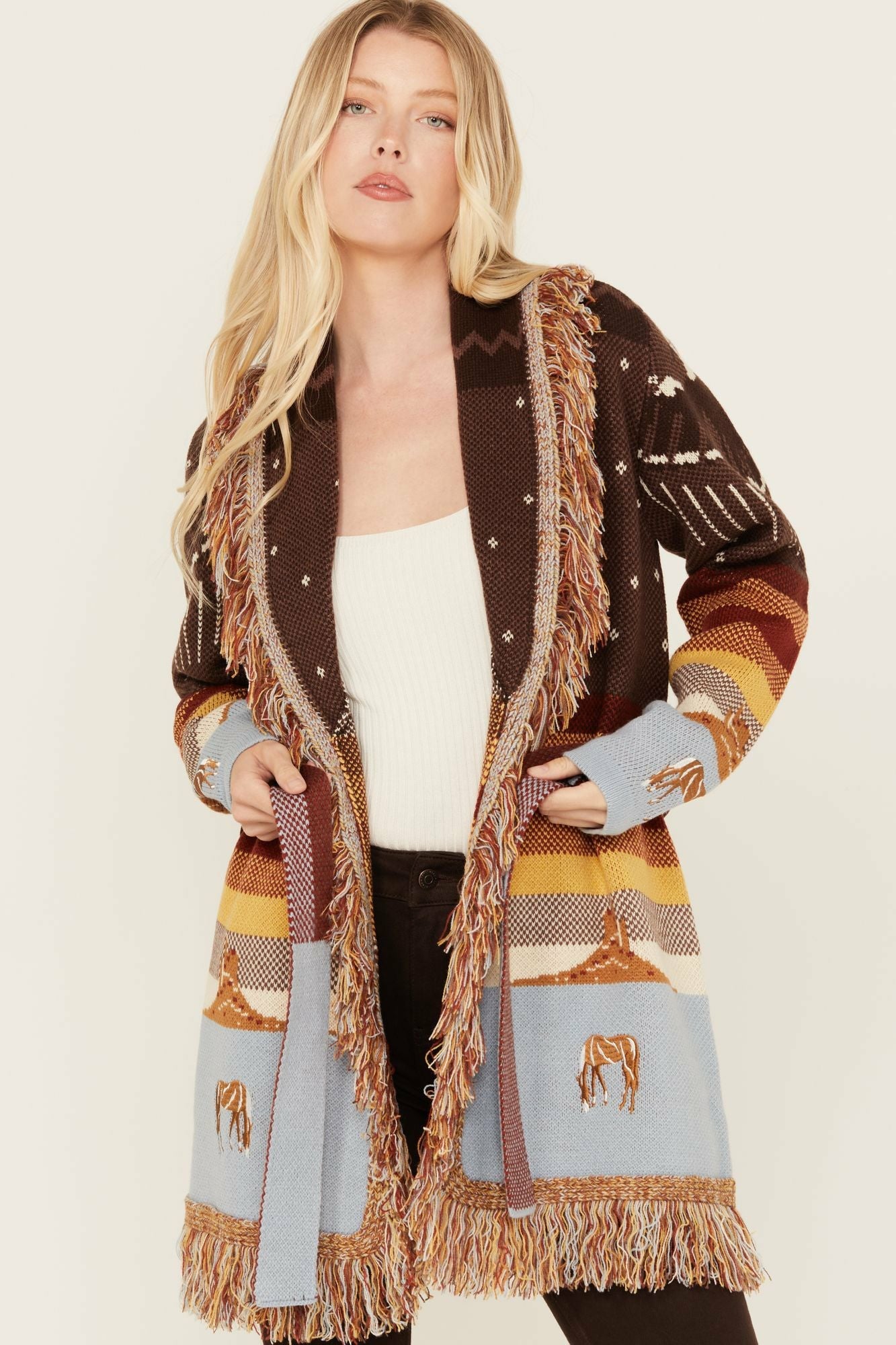 Idyllwind Desert Nights Cardigan Sweater Brown