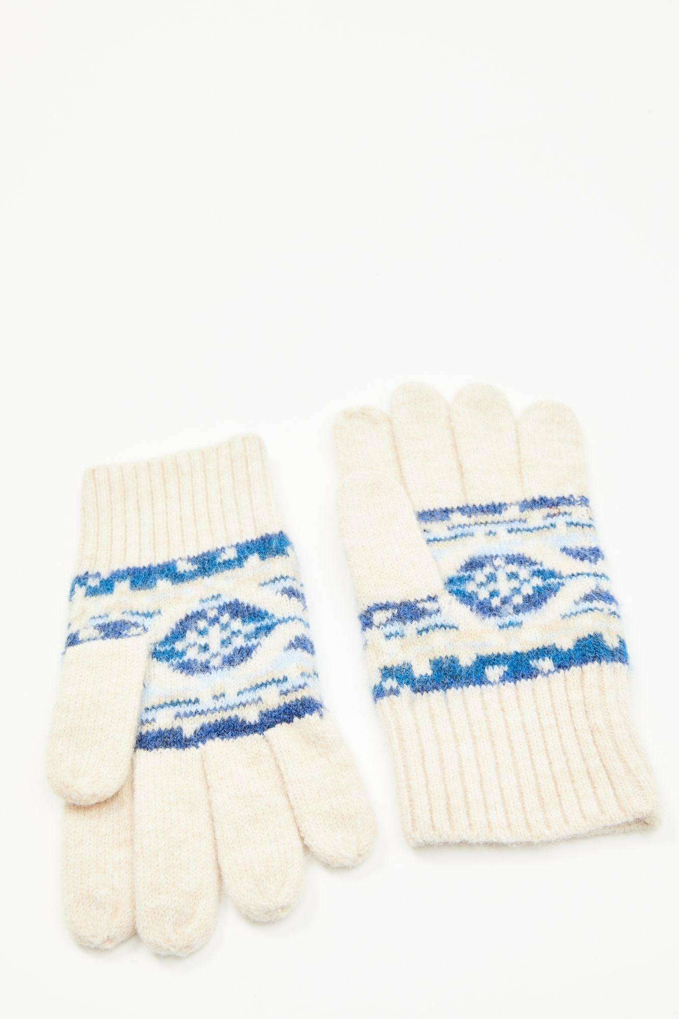 Idyllwind Hensley Southwestern Print Gloves Ivory
