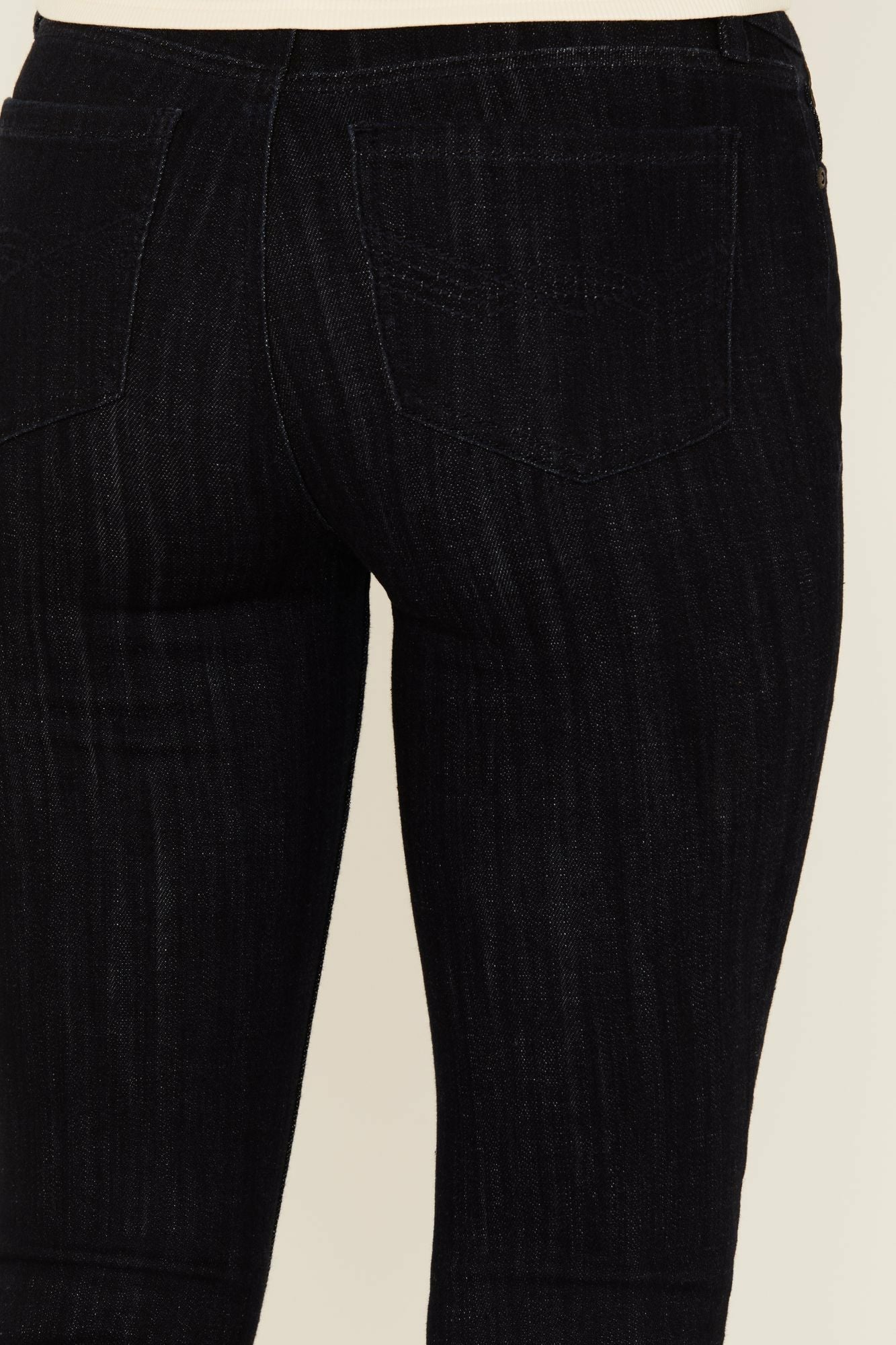 Idyllwind Magnolia Dark Wash Outlaw High Rise Studded Fringe Super Stretch Flare Jeans Dark Wash